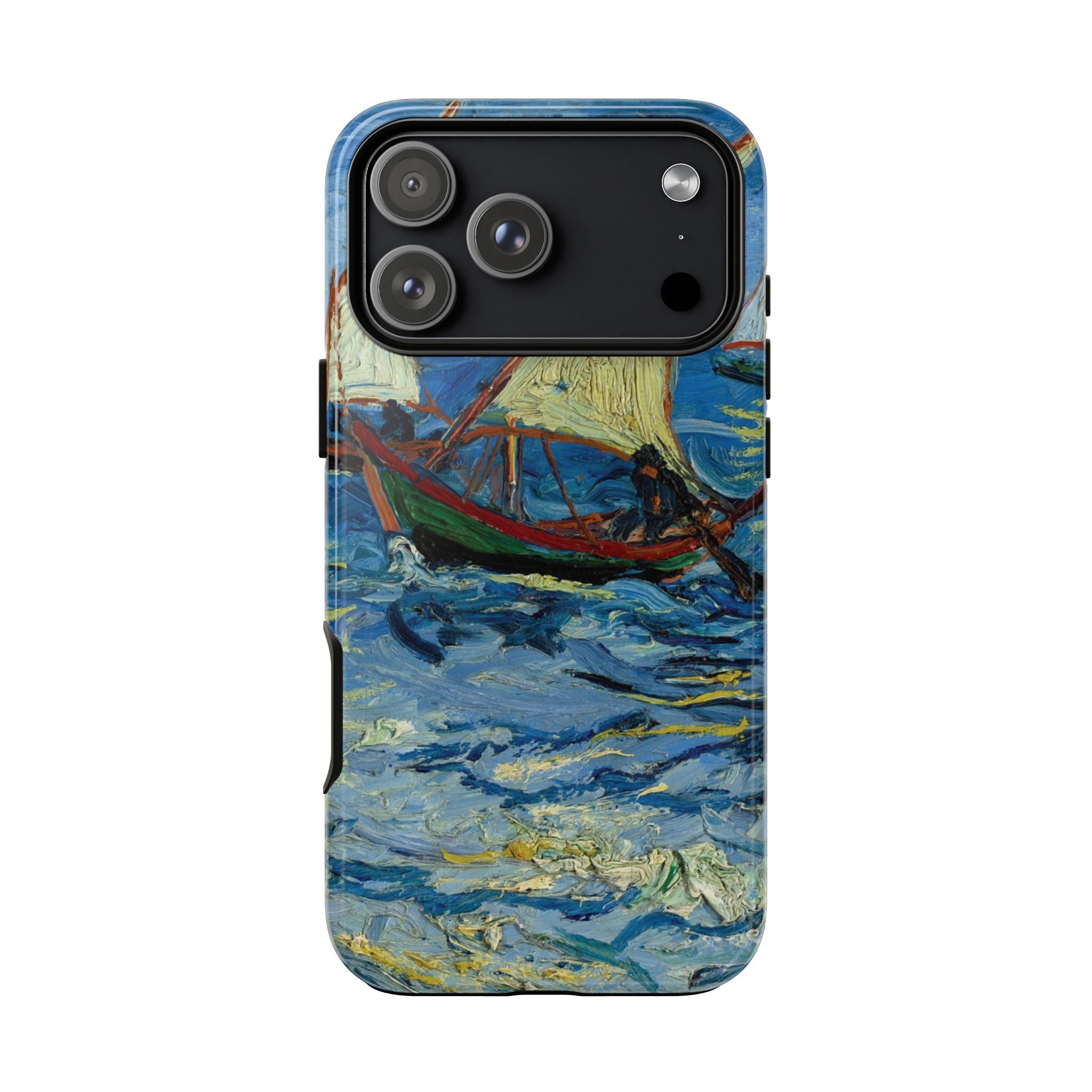 Fishing Boats at Sea by Vincent van Gogh - iPhone Tough Case