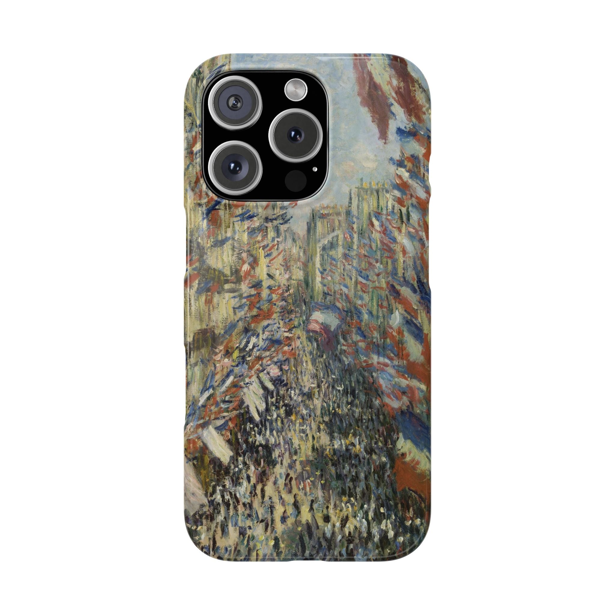 The Rue Montorgueil in Paris by Claude Monet - iPhone Slim Case