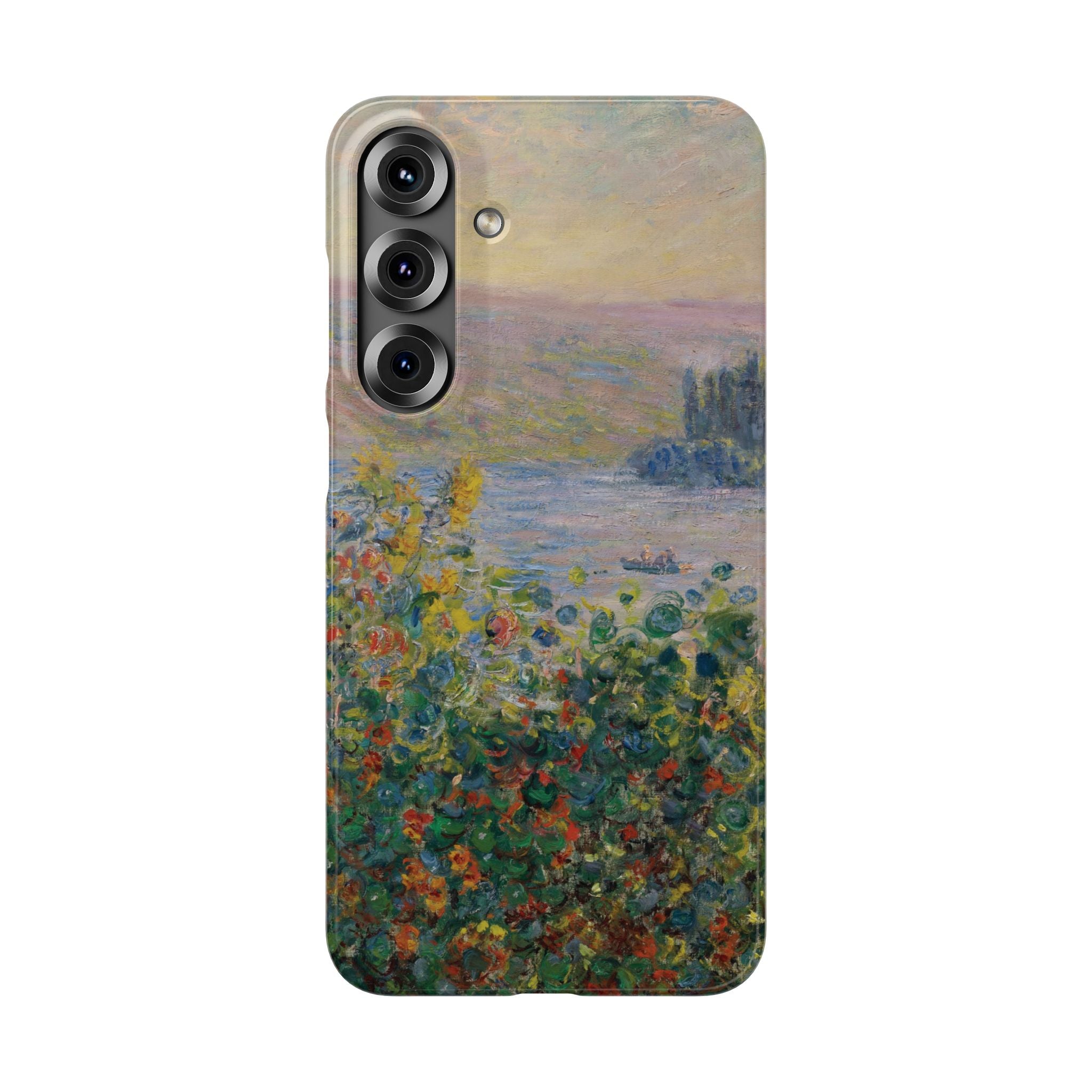 Flower Beds at Vétheuil by Claude Monet - Samsung Slim Case