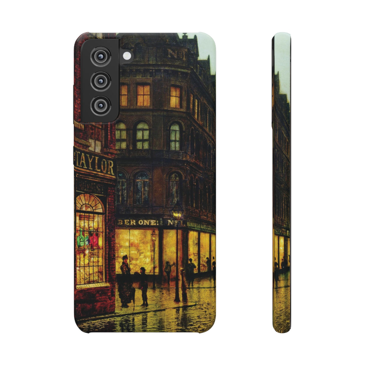 Boar Lane Leeds by John Atkinson Grimshaw - Samsung Slim Case