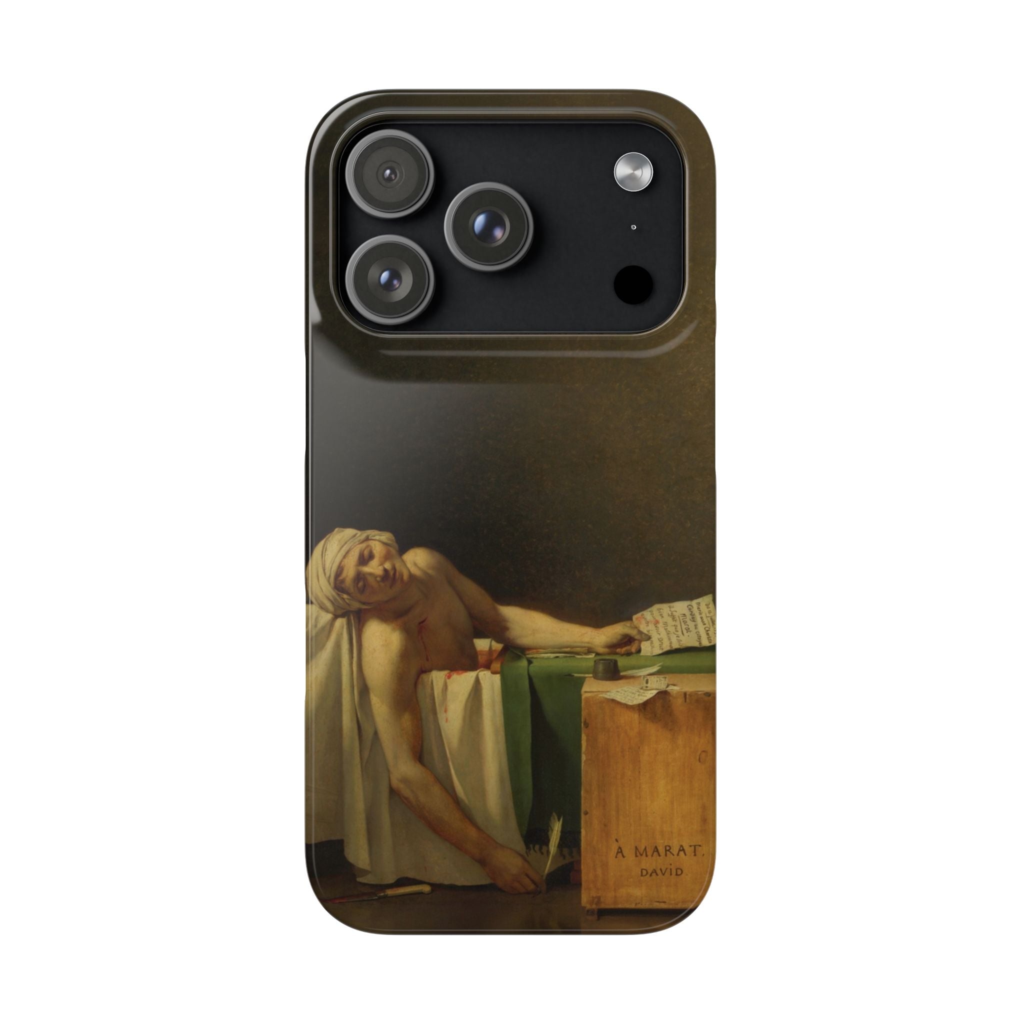 The Death of Marat by Jacques-Louis David - iPhone Slim Case