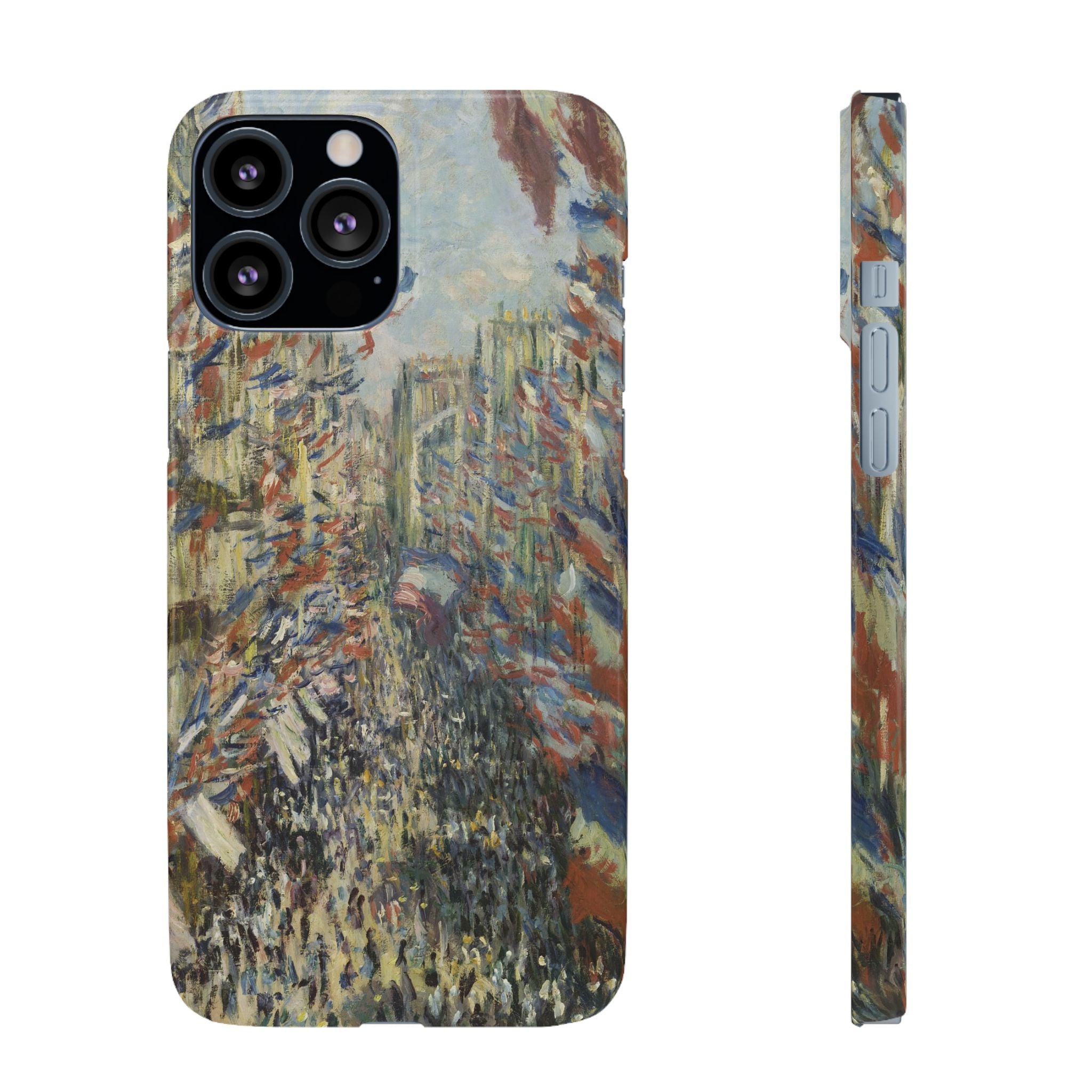 The Rue Montorgueil in Paris by Claude Monet - iPhone Slim Case