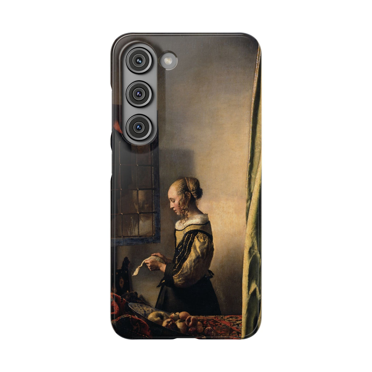 Girl Reading a Letter by an Open Window by Johannes Vermeer - Samsung Slim Case