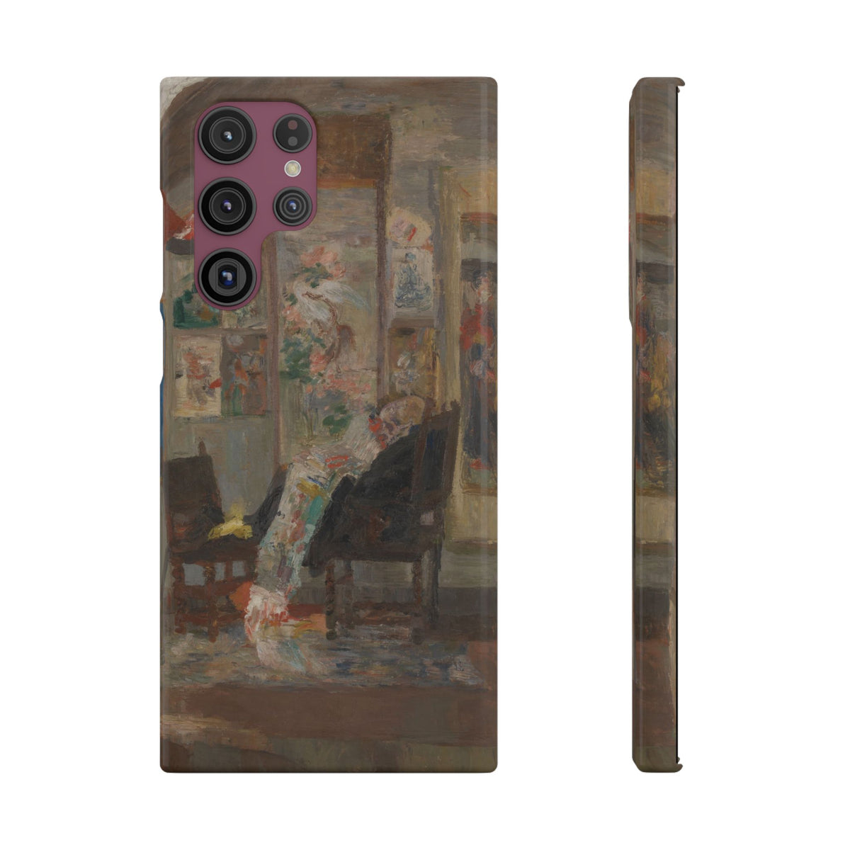 Skeleton Looking at Chinoiseries by James Ensor - Samsung Slim Case