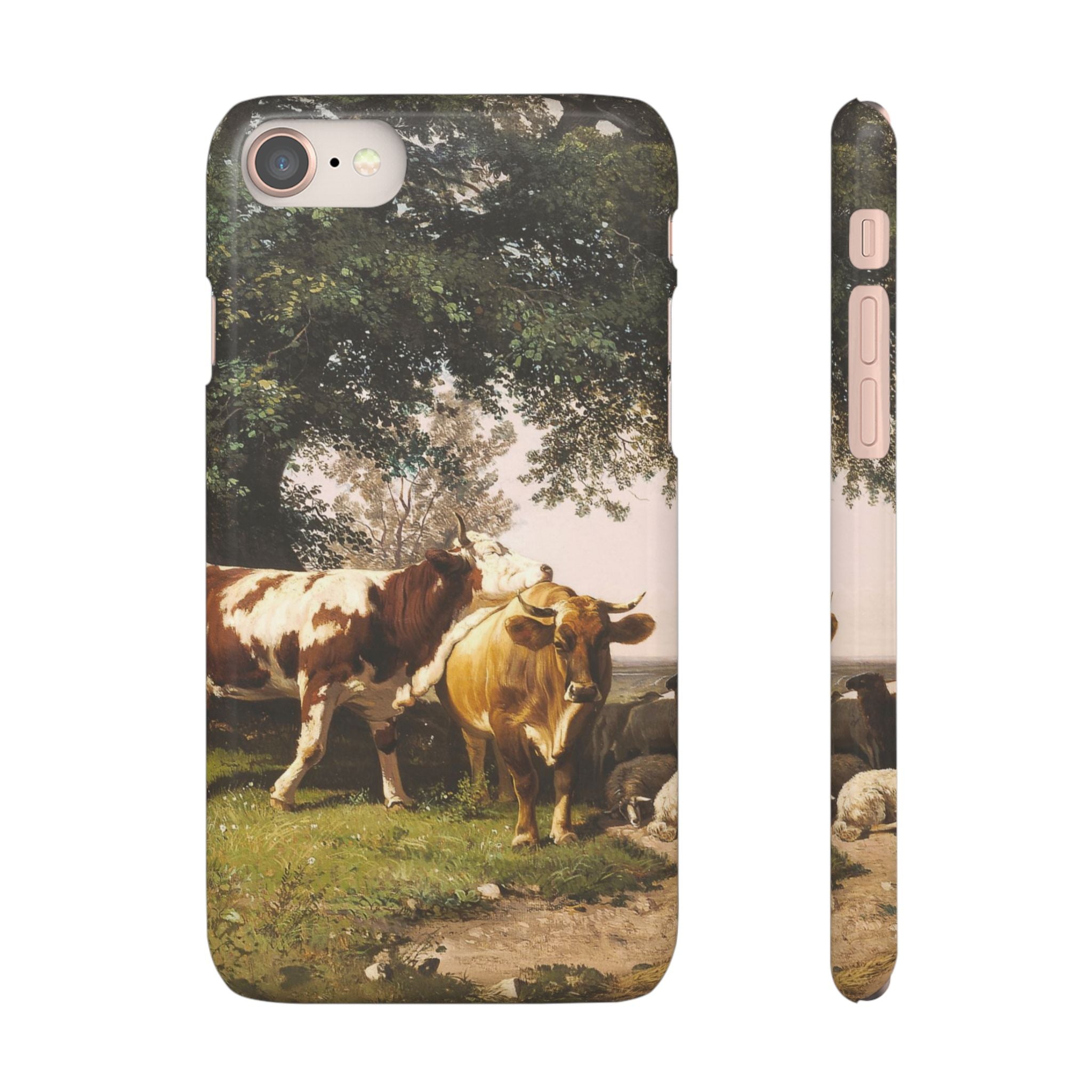 Herd under Trees by Ivan Ivanovich Shishkin - iPhone Slim Case