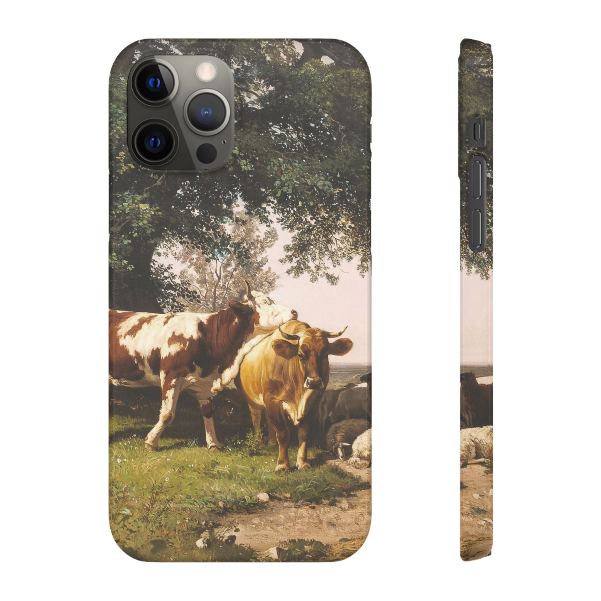 Herd under Trees by Ivan Ivanovich Shishkin - iPhone Slim Case