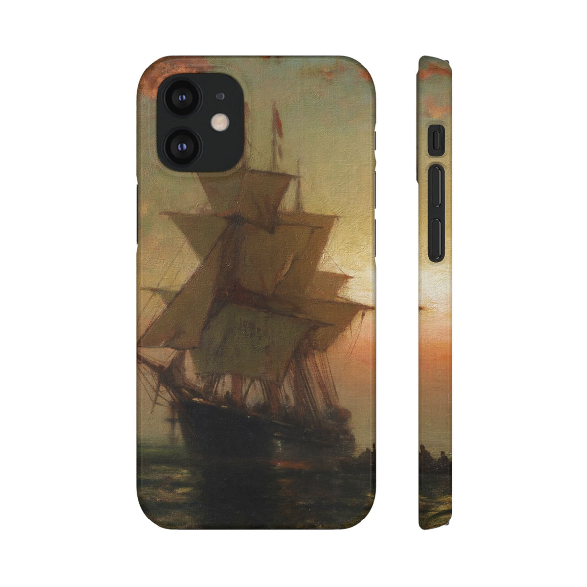 Ships at Night by Edward Moran - iPhone Slim Case