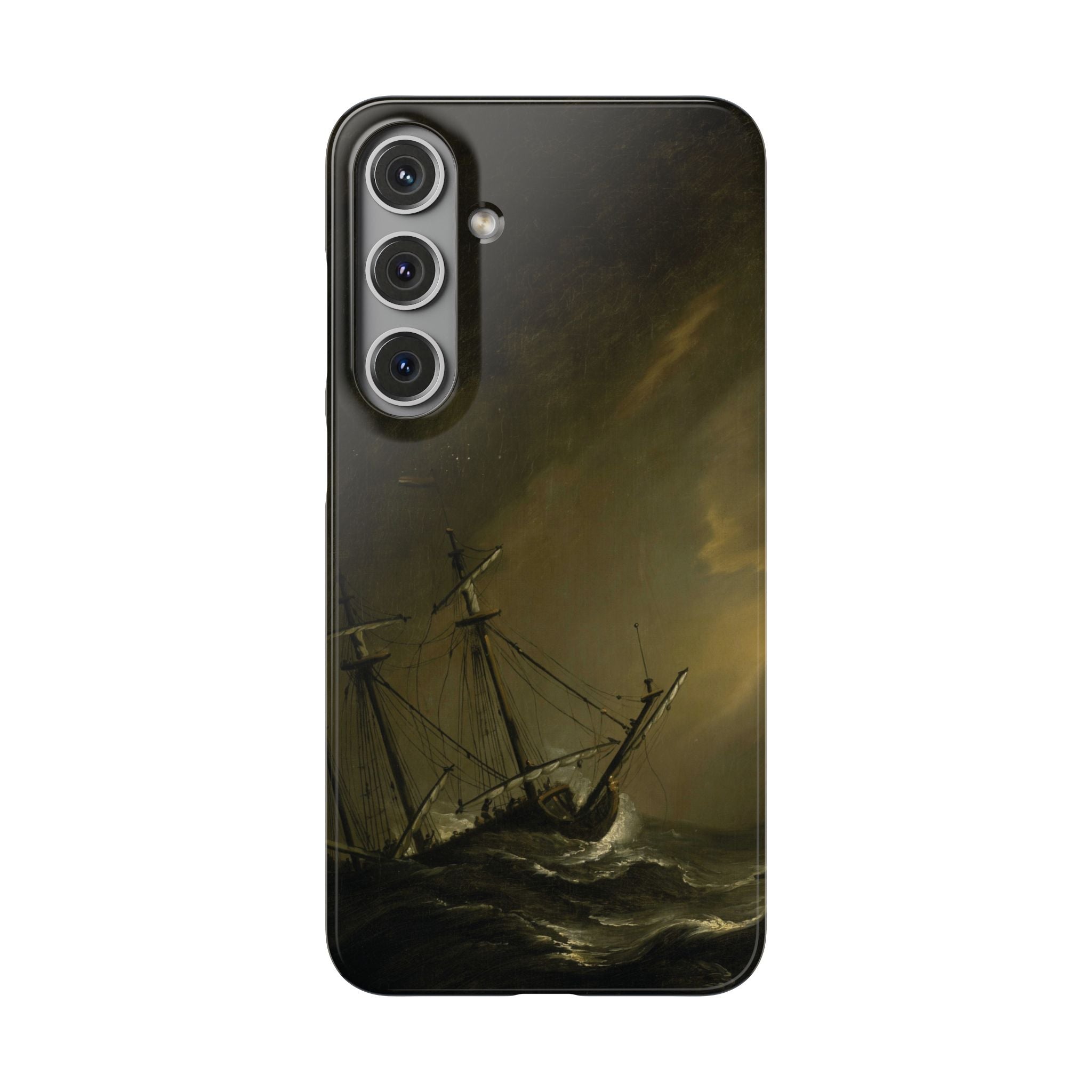A Small Dutch Ship Riding out a Storm by Willem van de Velde - Samsung Slim Case