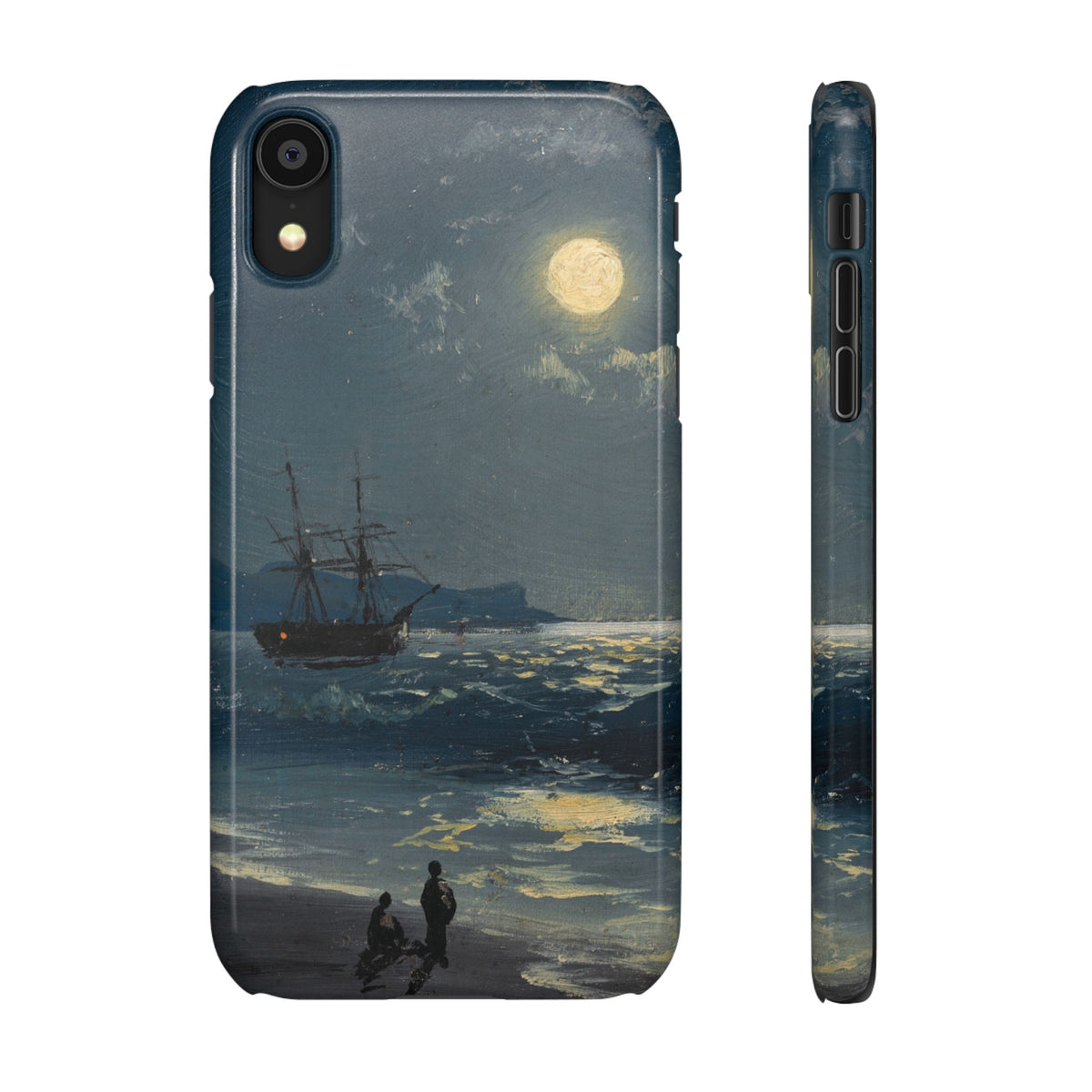 Sailing Ship on a Calm Sea by Moonlight by Ivan Aivazovsky - iPhone Slim Case