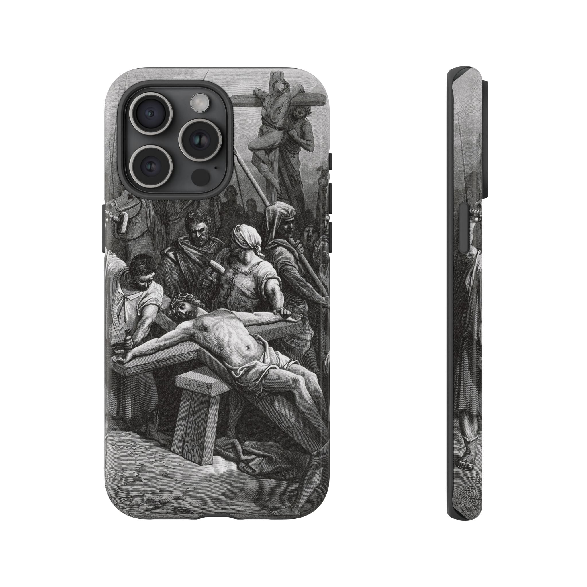 Crucifixion of Jesus by Gustave Doré - iPhone Tough Case