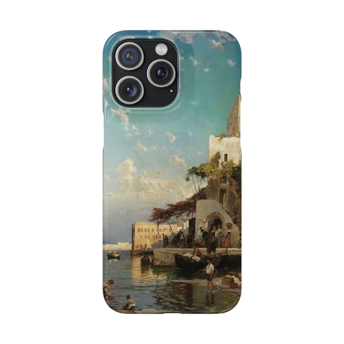 Evening Meeting of the Fishermen by Hermann Corrodi - iPhone Slim Case