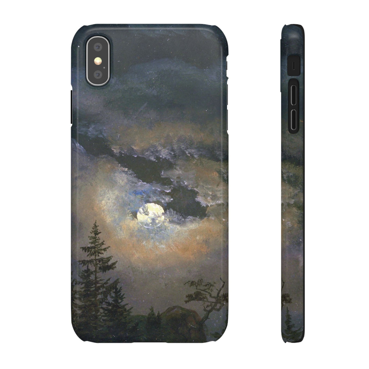 Study of a Cloud and Landscape by Moonlight by Johan Dahl - iPhone Slim Case