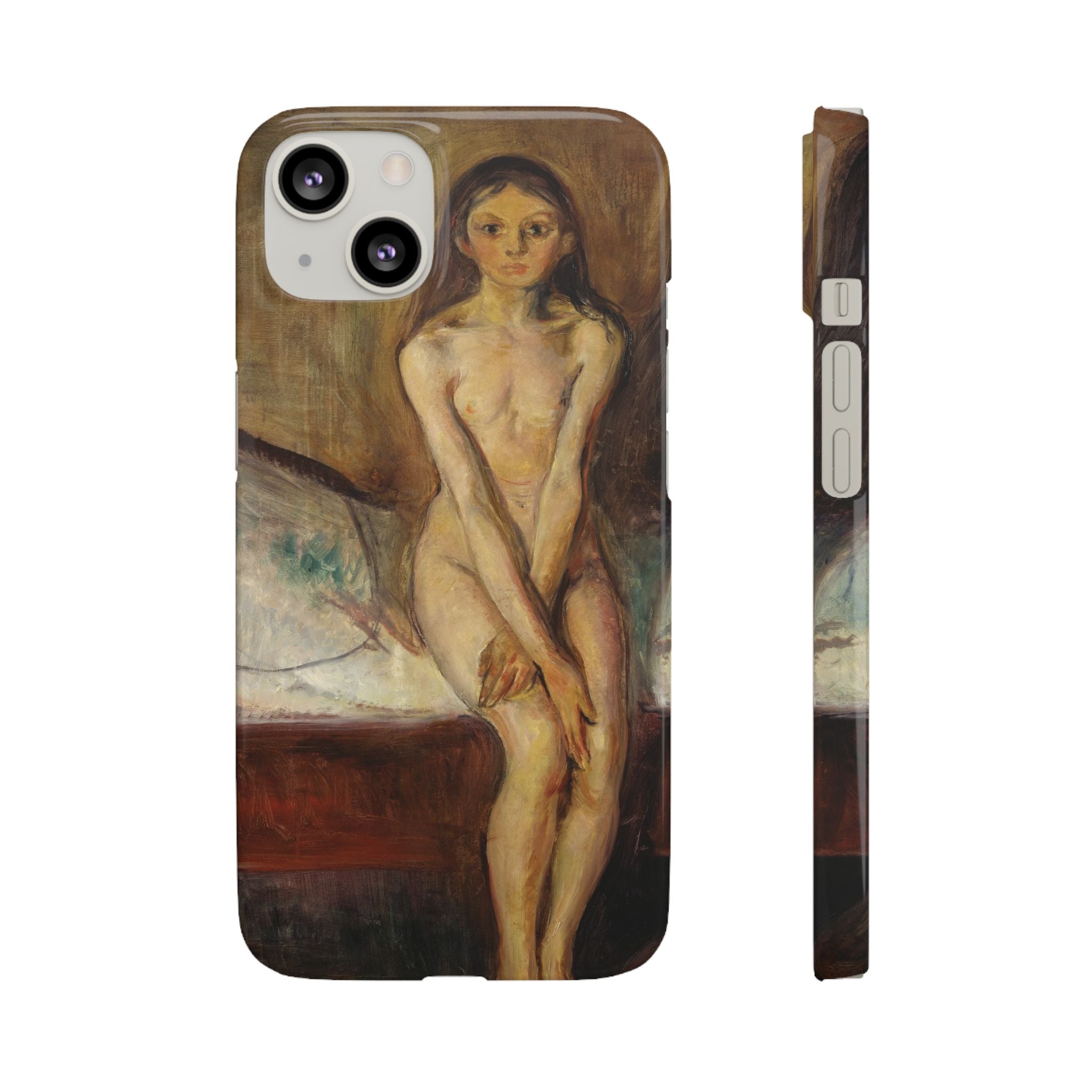 Puberty by Edvard Munch - iPhone Slim Case