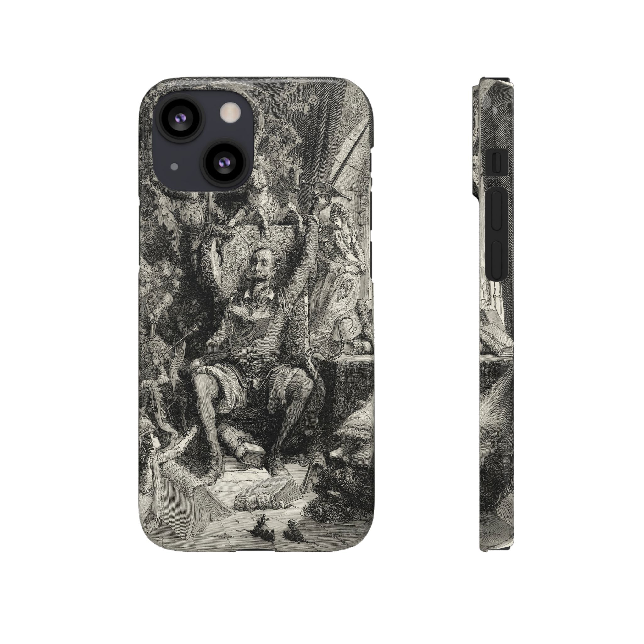 Don Quixote and His Visions by Gustave Doré - iPhone Slim Case