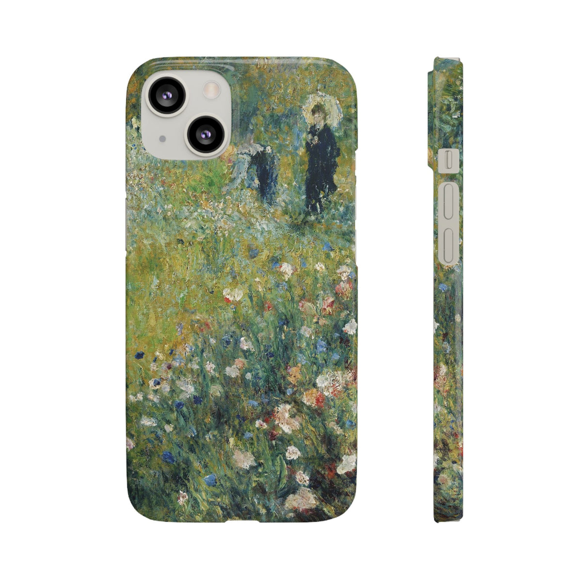 Woman with a Parasol in a Garden by Pierre Auguste Renoir - iPhone Slim Case