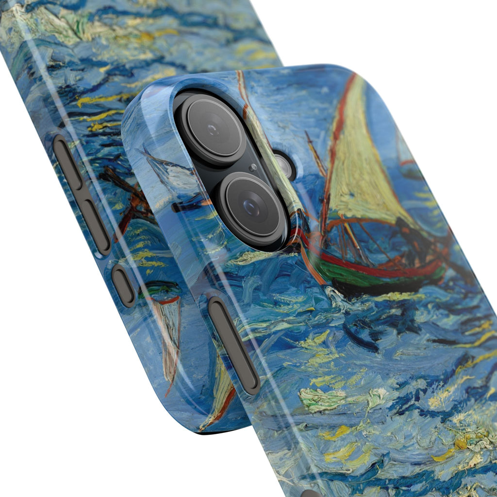 Fishing Boats at Sea by Vincent van Gogh - iPhone Slim Case