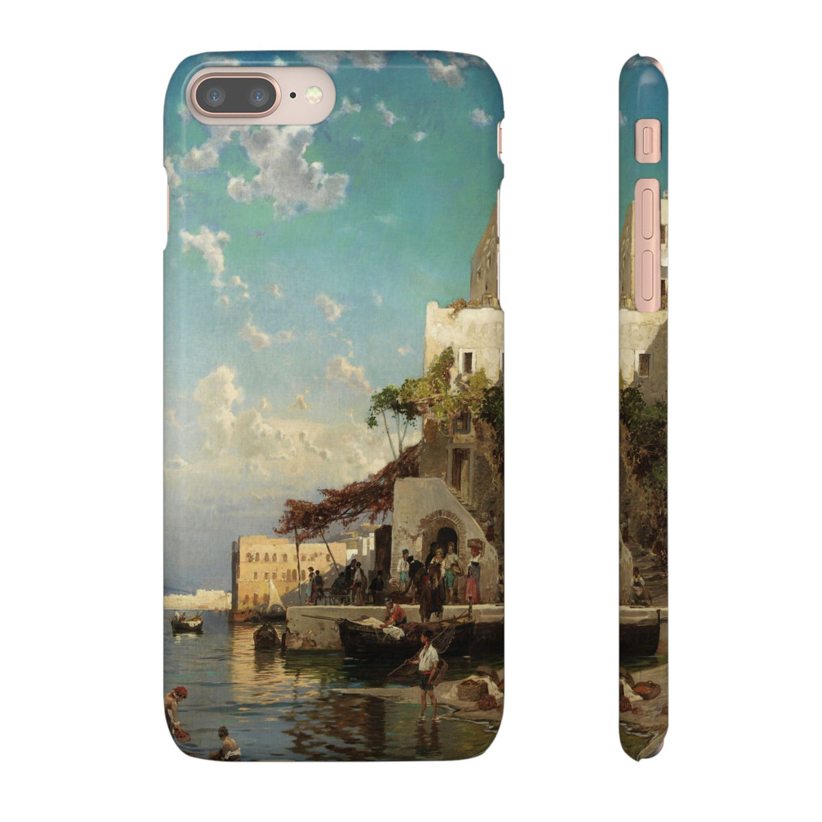 Evening Meeting of the Fishermen by Hermann Corrodi - iPhone Slim Case