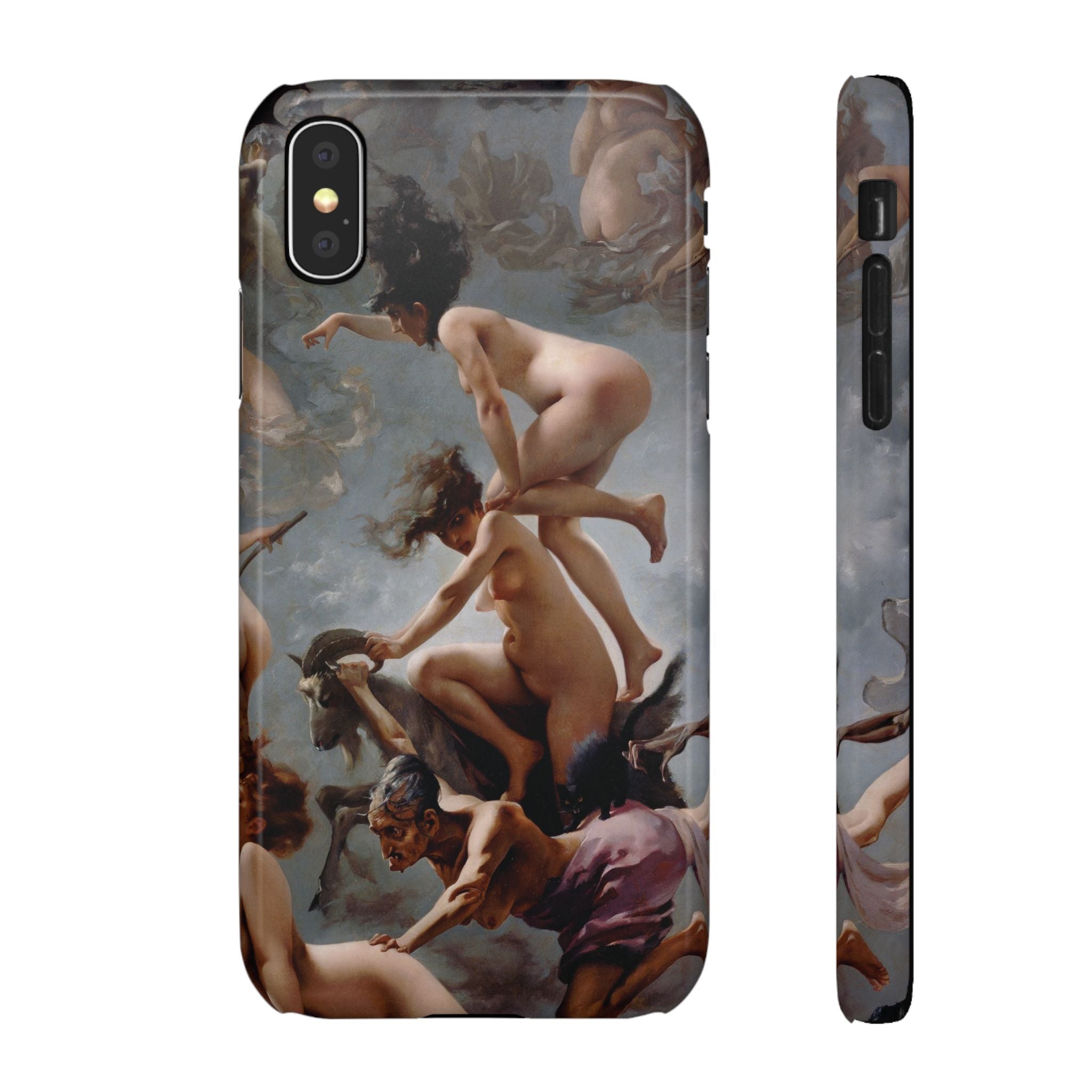 Witches going to their Sabbath by Luis Ricardo Falero - iPhone Slim Case