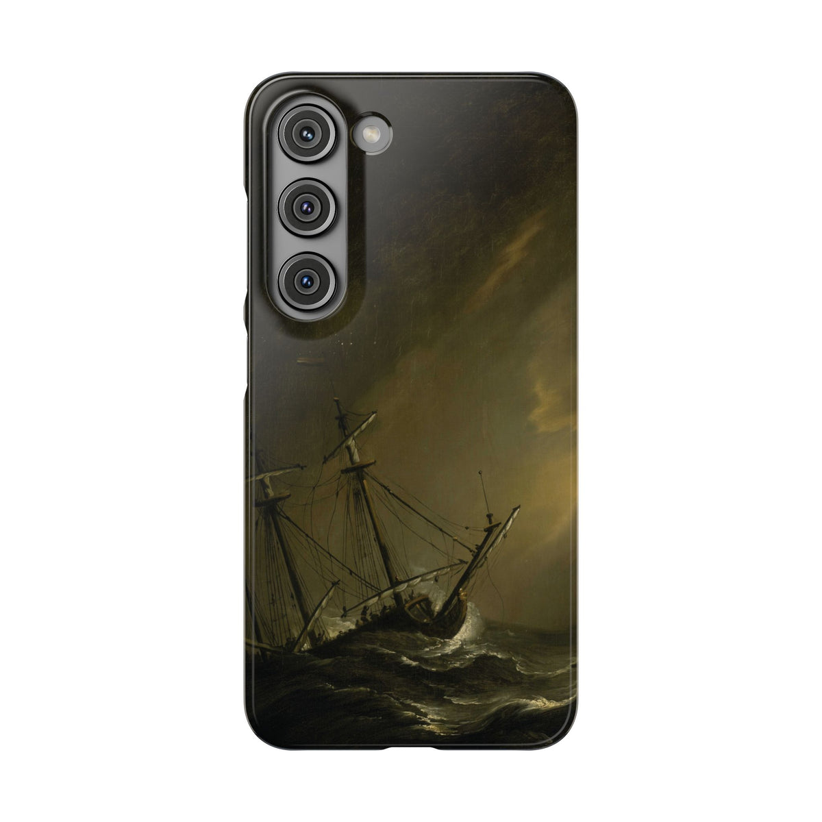 A Small Dutch Ship Riding out a Storm by Willem van de Velde - Samsung Slim Case