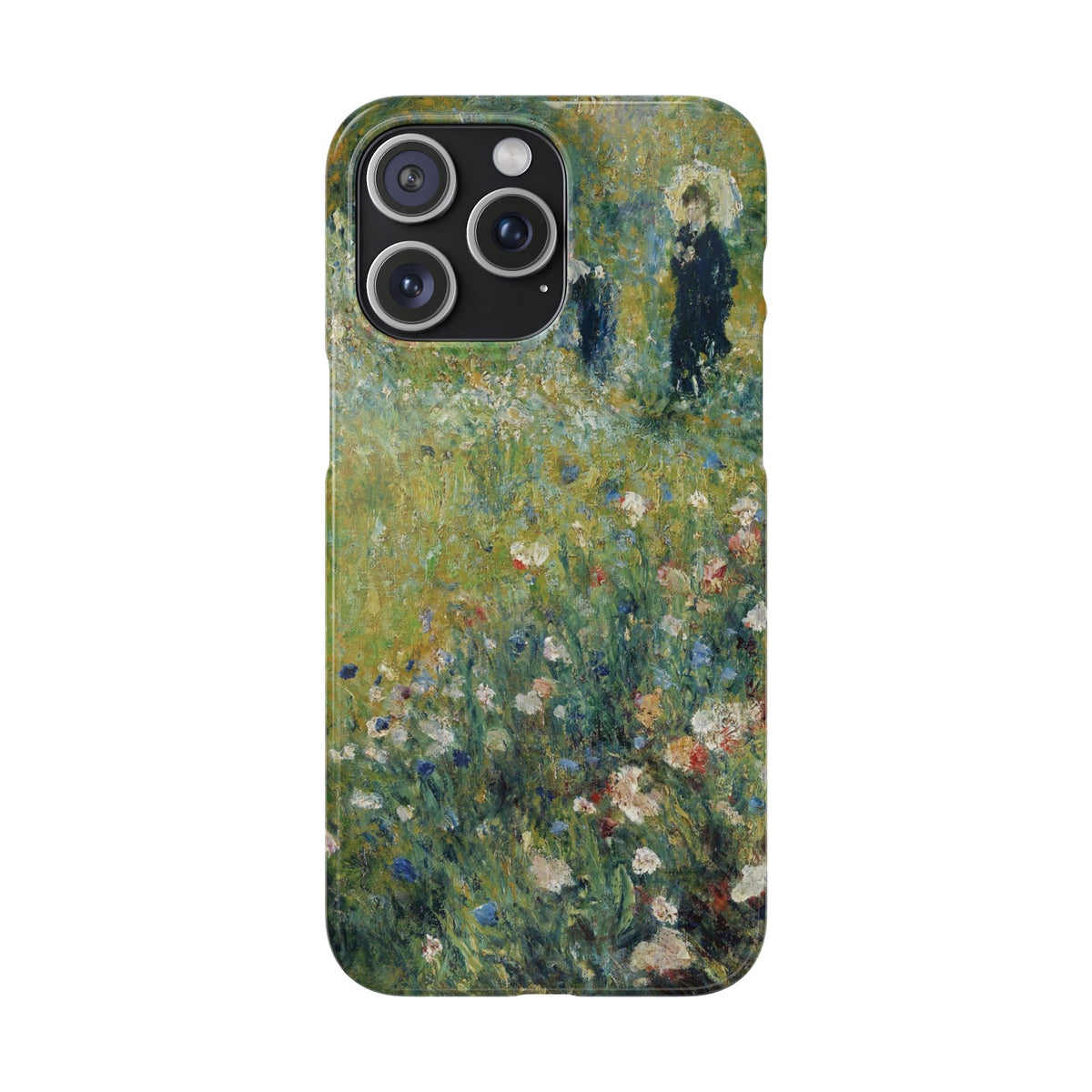 Woman with a Parasol in a Garden by Pierre Auguste Renoir - iPhone Slim Case