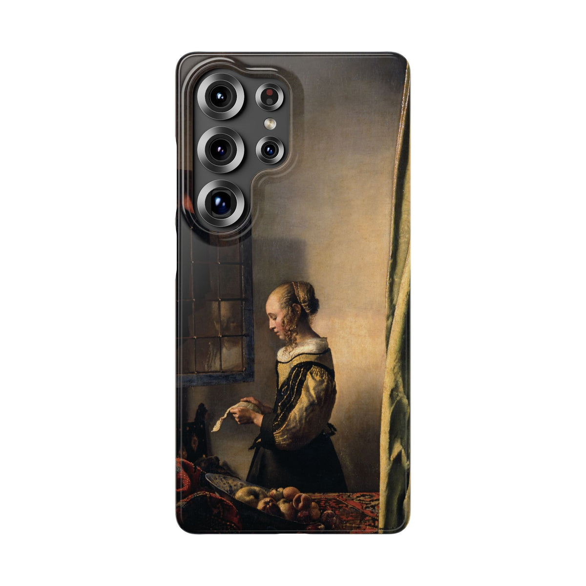 Girl Reading a Letter by an Open Window by Johannes Vermeer - Samsung Slim Case