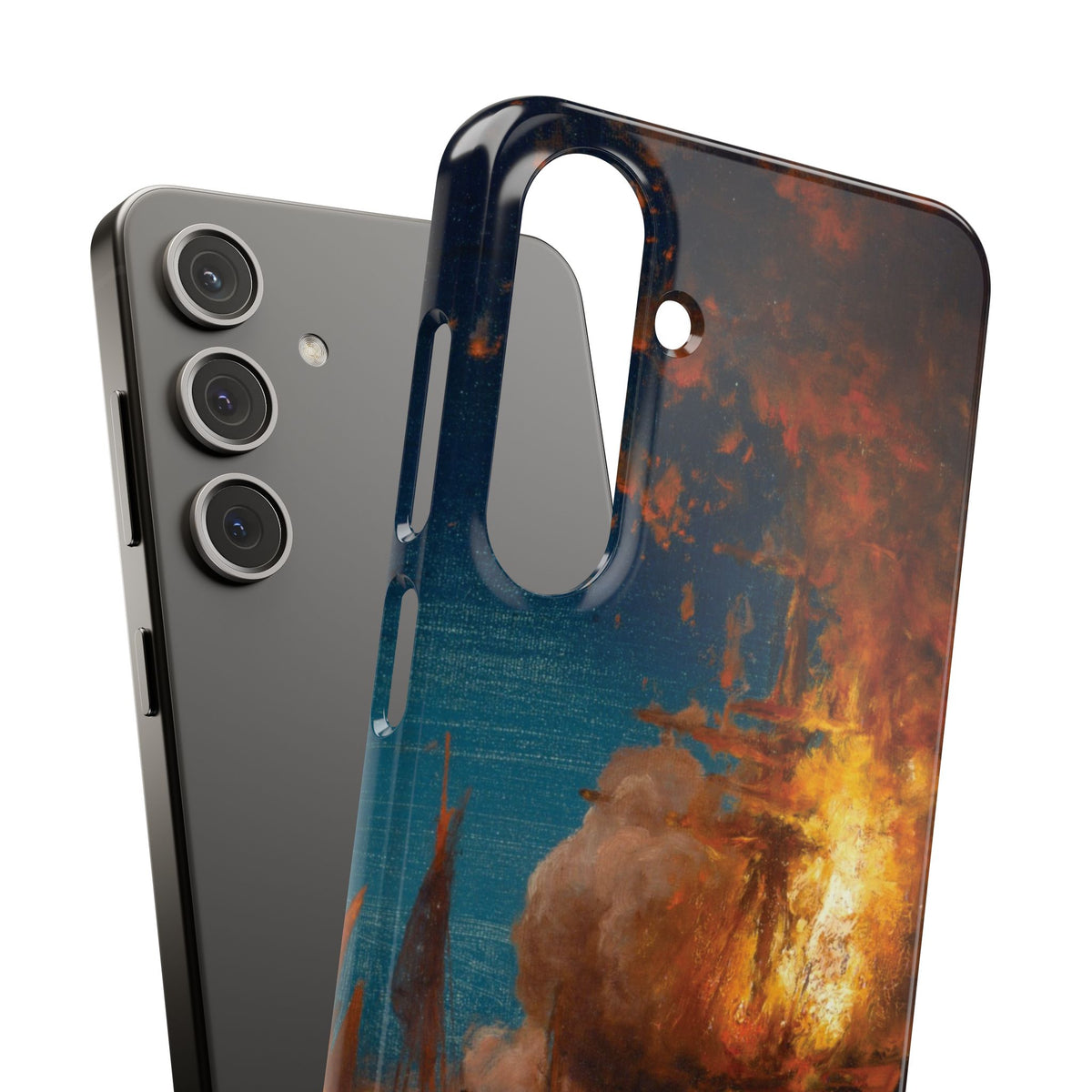 Burning of the Frigate Philadelphia in the Harbor of Tripoli by Edward Moran - Samsung Slim Case