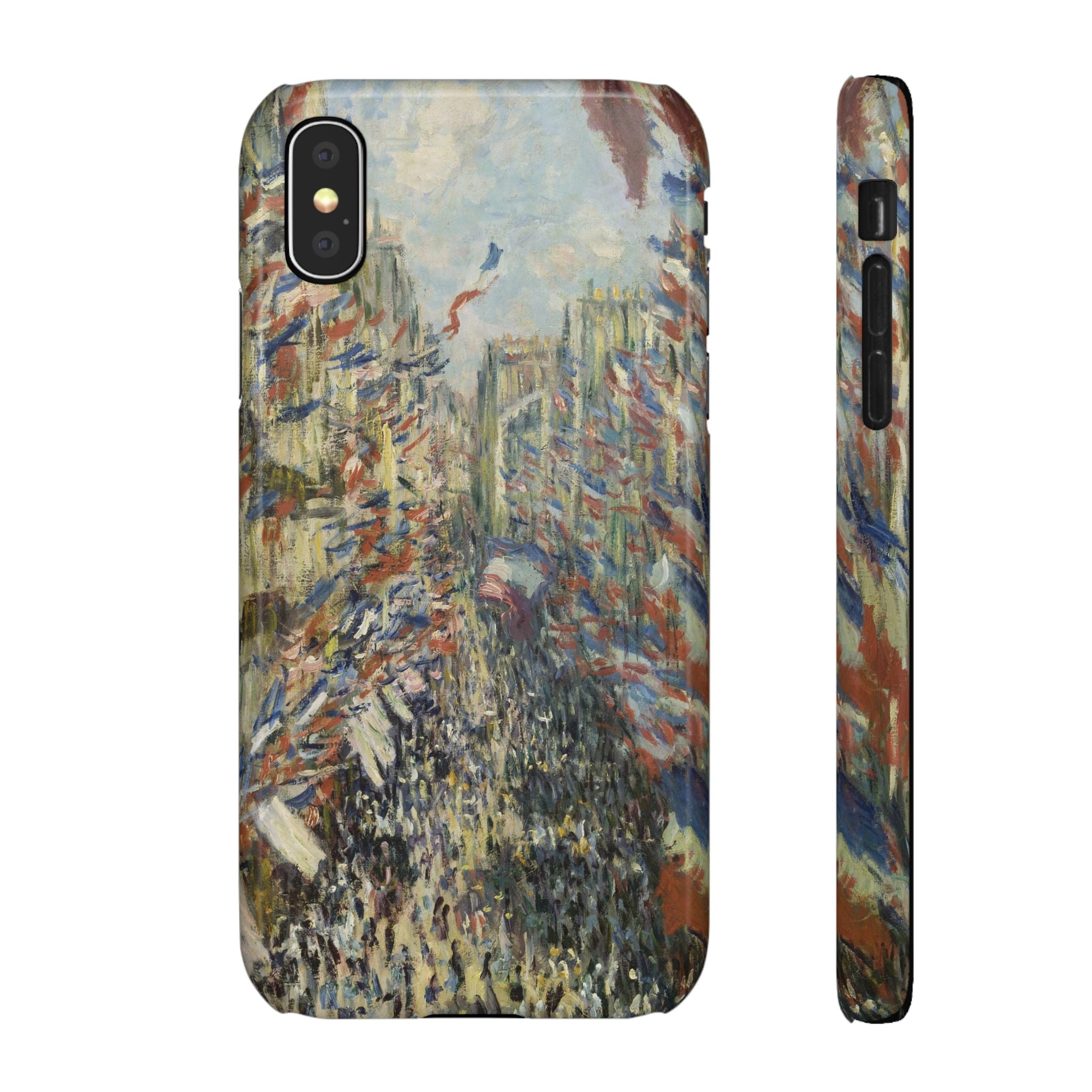 The Rue Montorgueil in Paris by Claude Monet - iPhone Slim Case