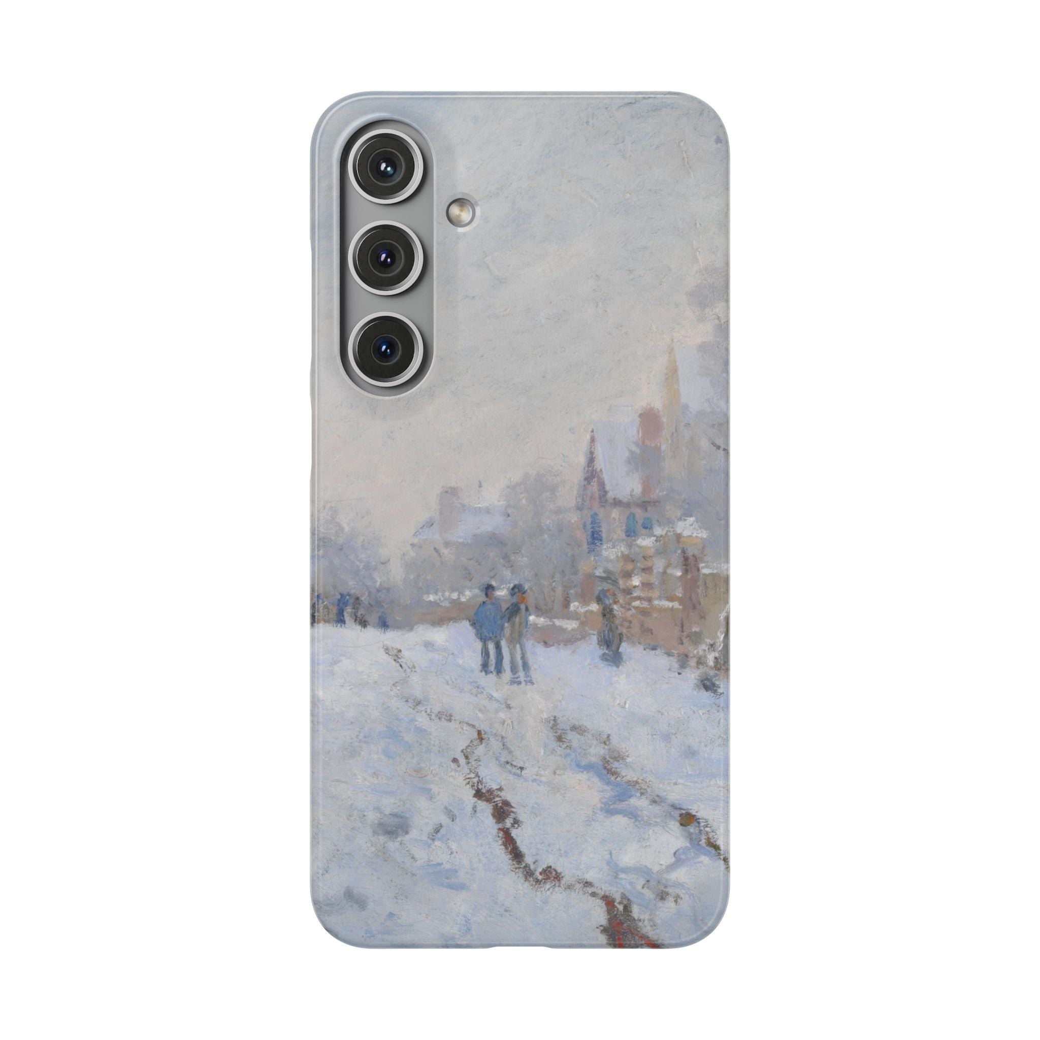 Snow Scene at Argenteuil by Claude Monet - Samsung Slim Case