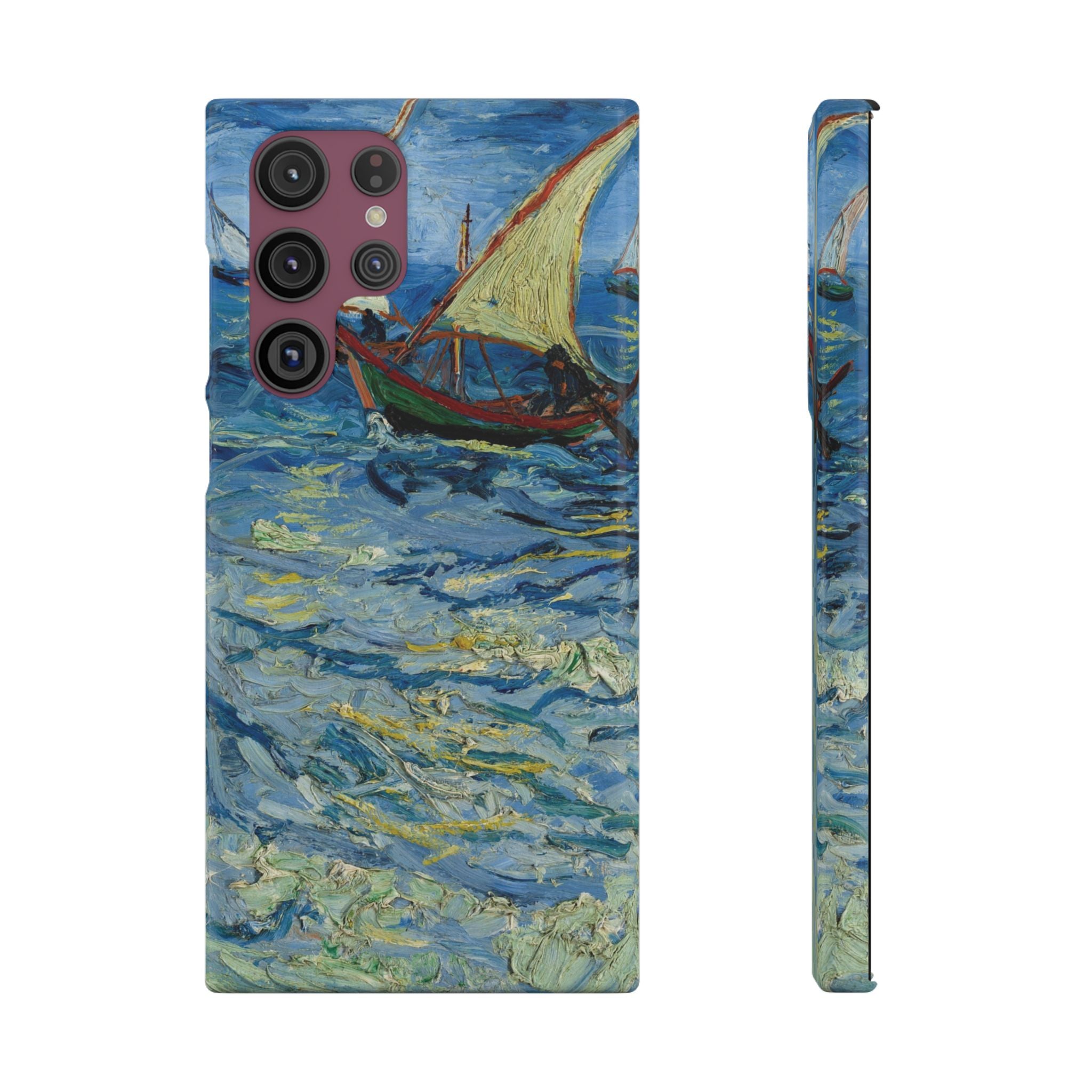 Fishing Boats at Sea by Vincent van Gogh - Samsung Slim Case