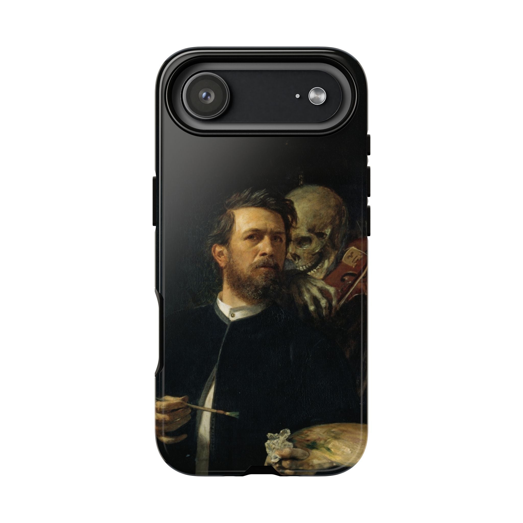 Self Portrait with Death Playing the Fiddle by Arnold Böcklin - iPhone Tough Case