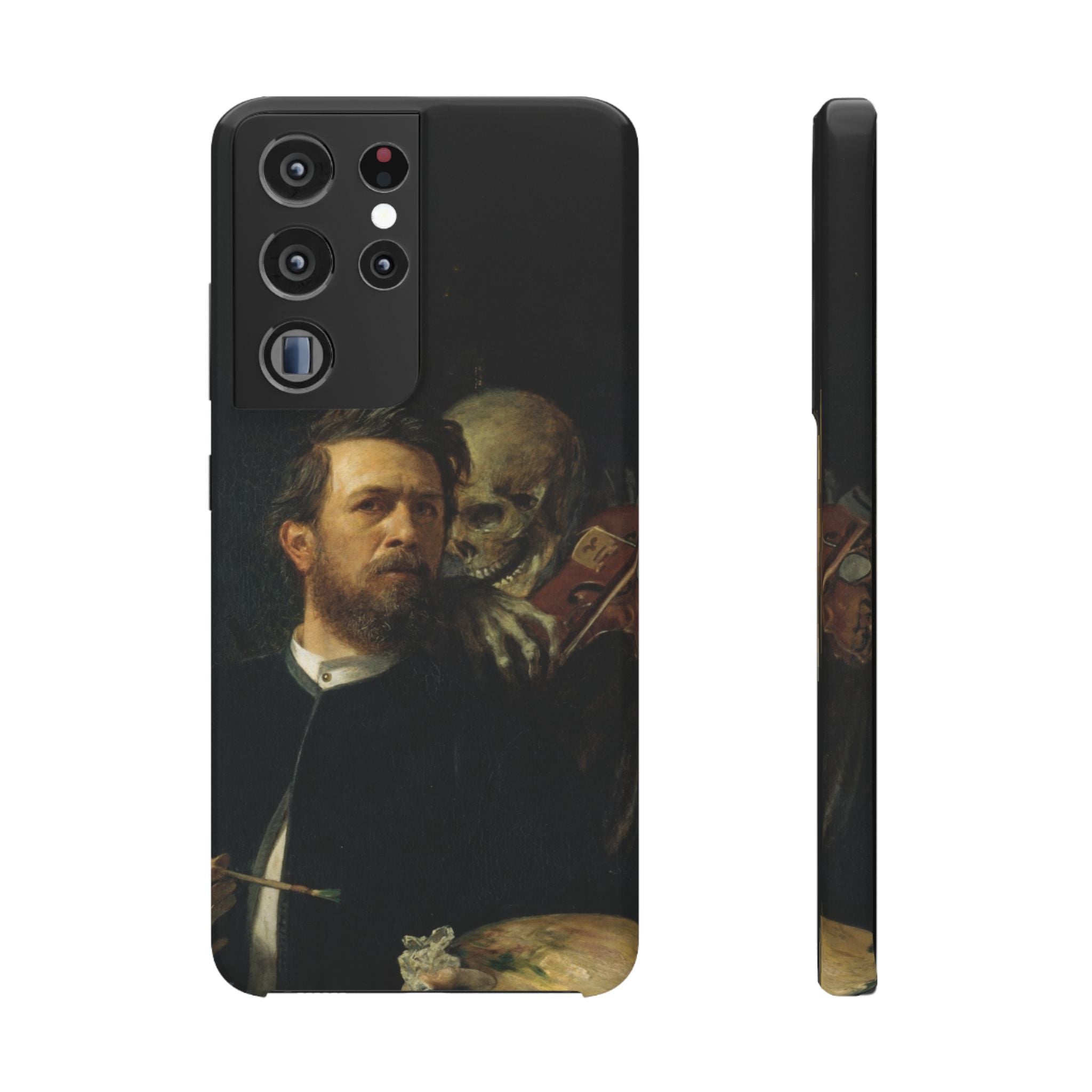 Self Portrait with Death Playing the Fiddle by Arnold Böcklin - Samsung Slim Case
