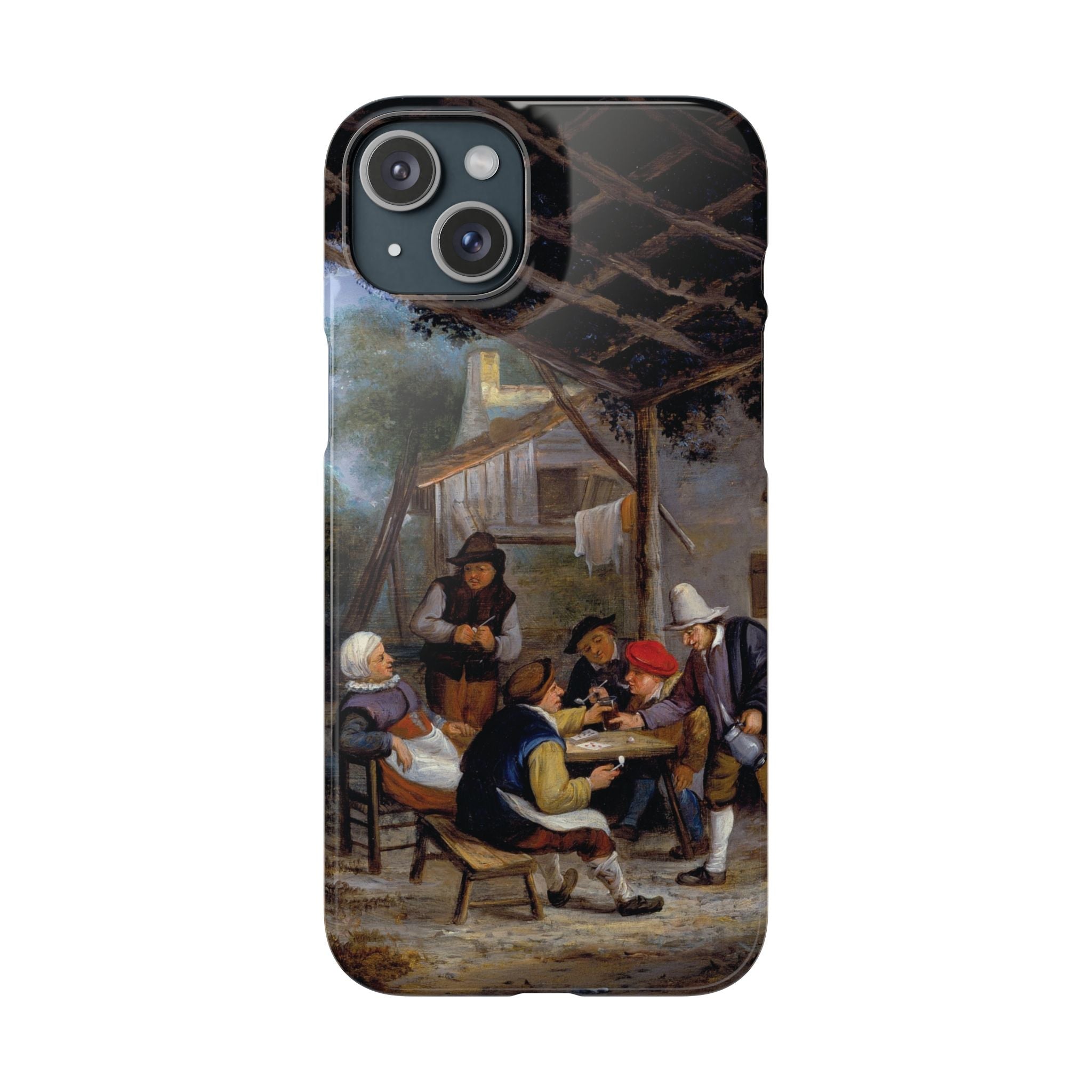 Peasants Drinking by Adriaen van Ostade - iPhone Slim Case