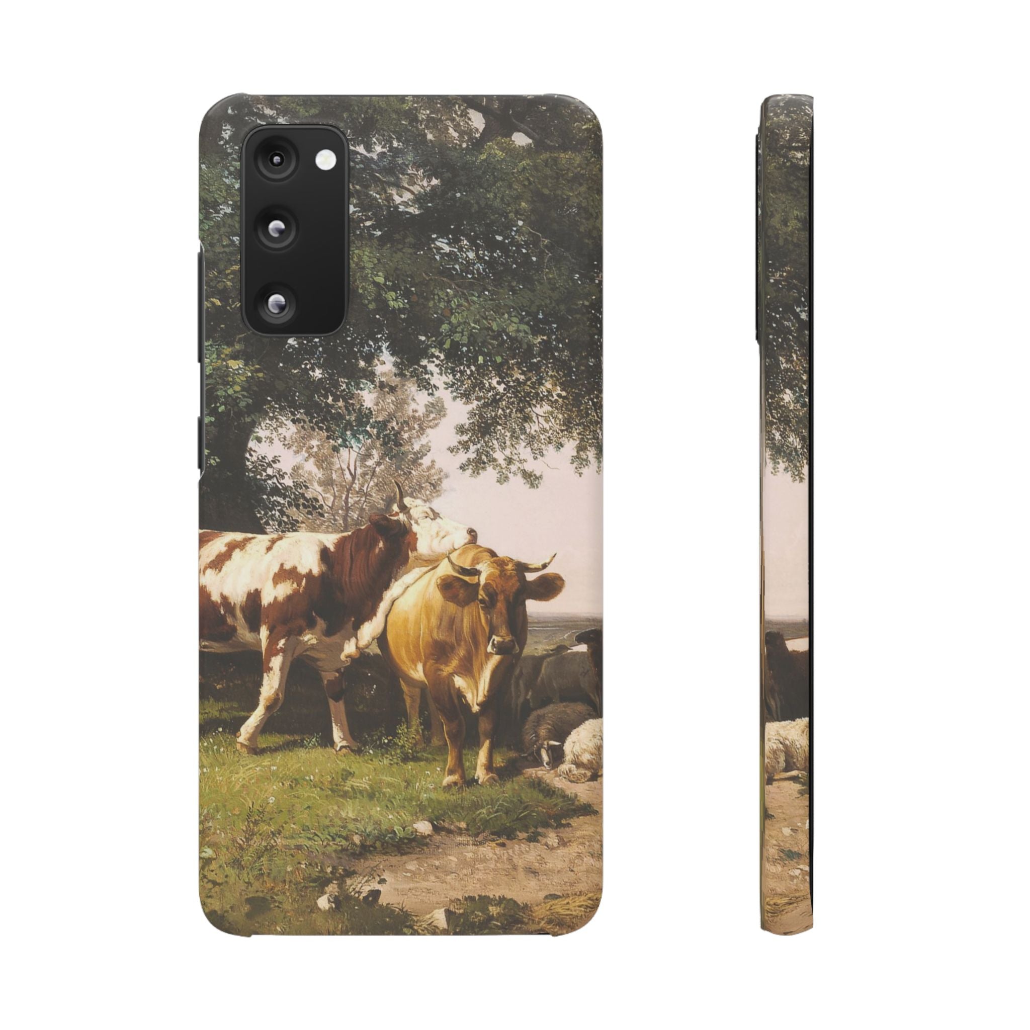 Herd under Trees by Ivan Ivanovich Shishkin - Samsung Slim Case
