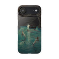 Pescatori e sirene nella Grotta Azzurra a Capri di Hermann Corrodi - Cover sottile per iPhone