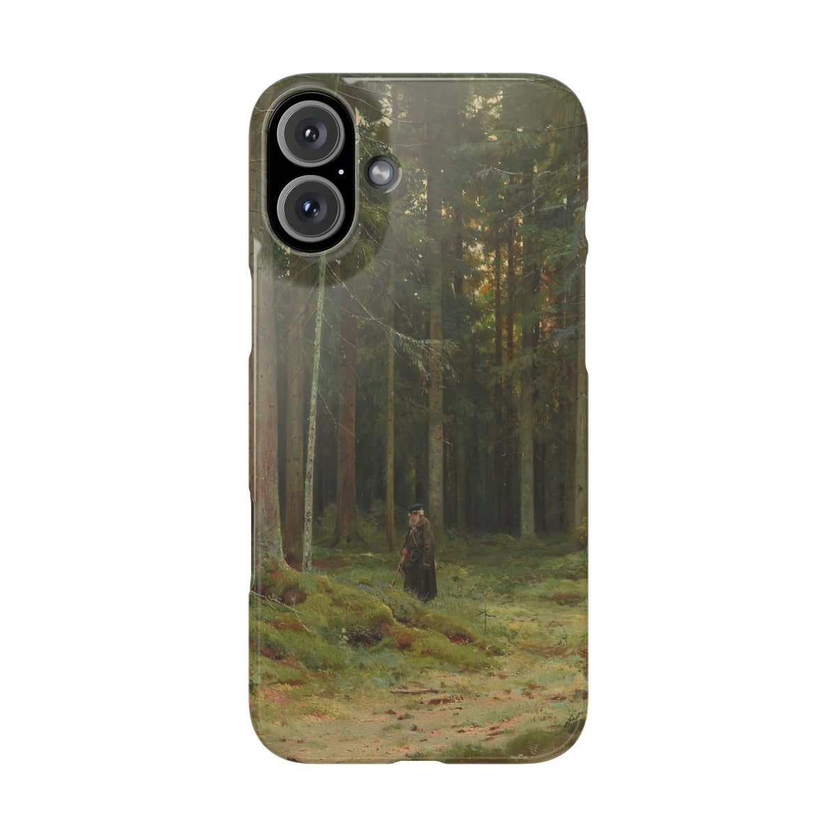 In the Forest of Countess Mordvinova Petergof by Ivan Ivanovich Shishkin - iPhone Slim Case