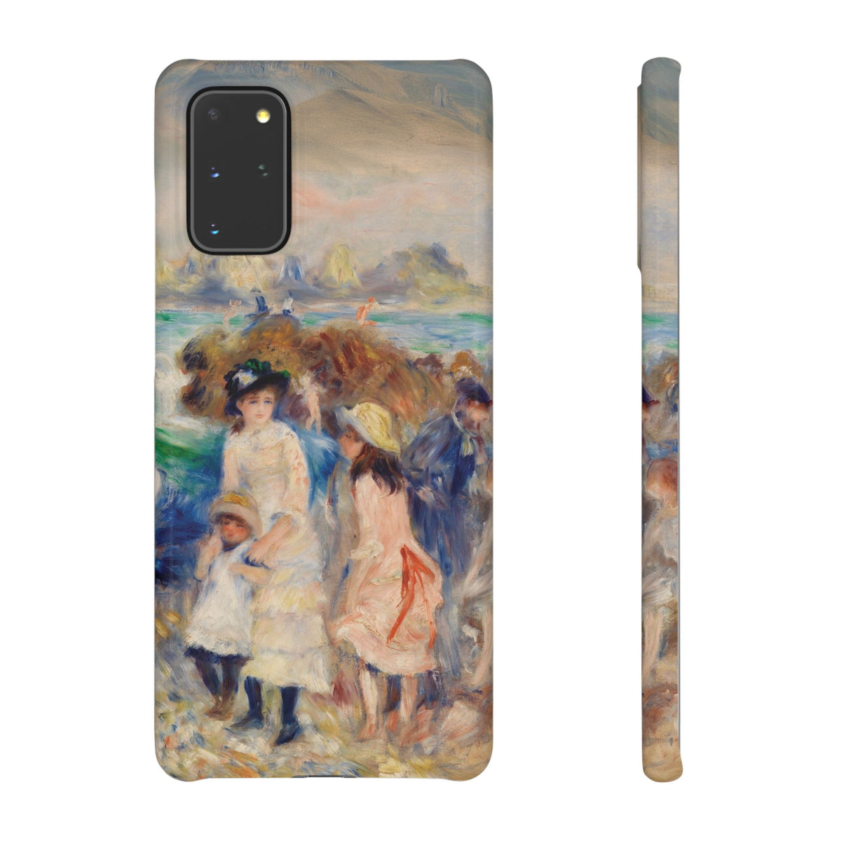 Children at the Beach at Guernsey by Pierre Auguste Renoir - Samsung Slim Case