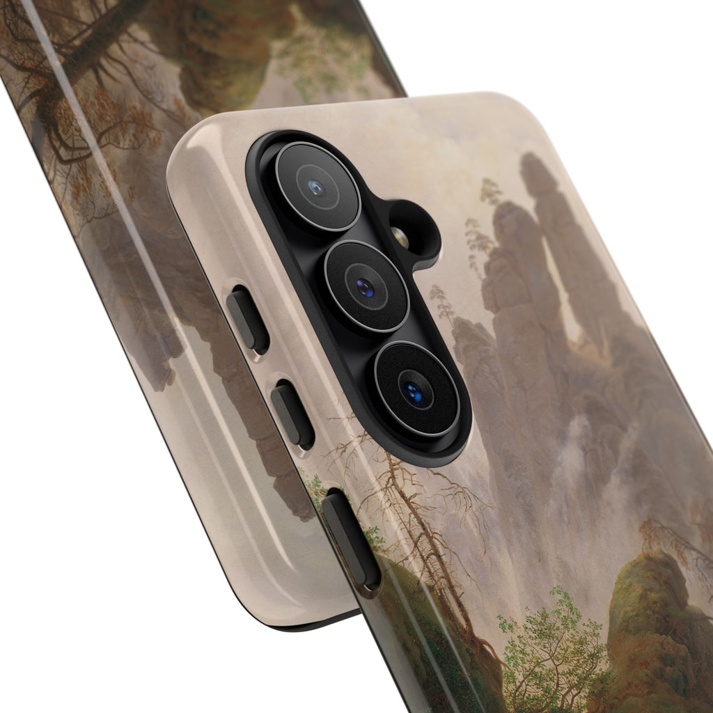 Rocky Landscape in the Elbe Sandstone Mountains by Caspar David Friedrich - Samsung Tough Case
