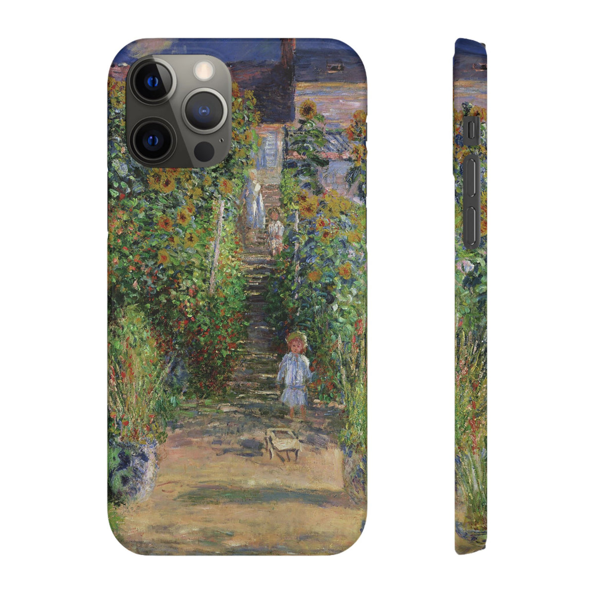 Monets Garden at Vetheuil by Claude Monet- iPhone Slim Case