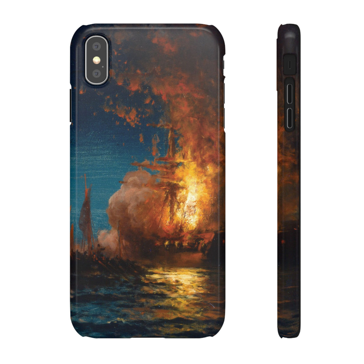 Burning of the Frigate Philadelphia in the Harbor of Tripoli by Edward Moran - iPhone Slim Case