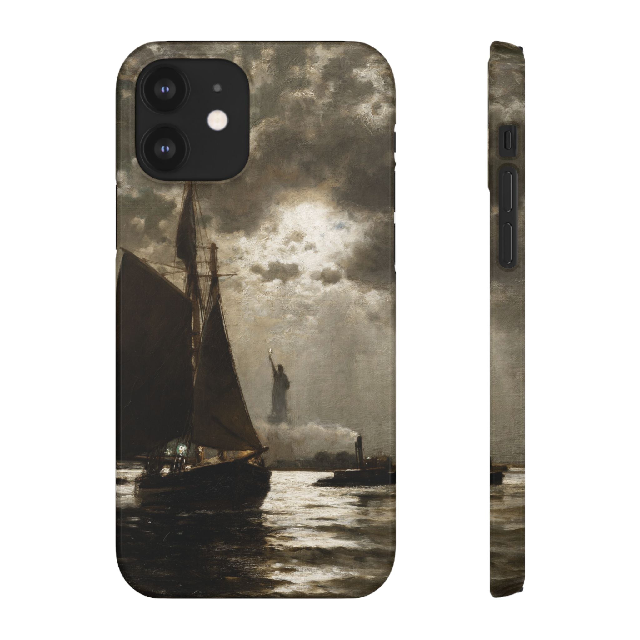 Nightfall over New York Harbor by Edward Moran - iPhone Slim Case