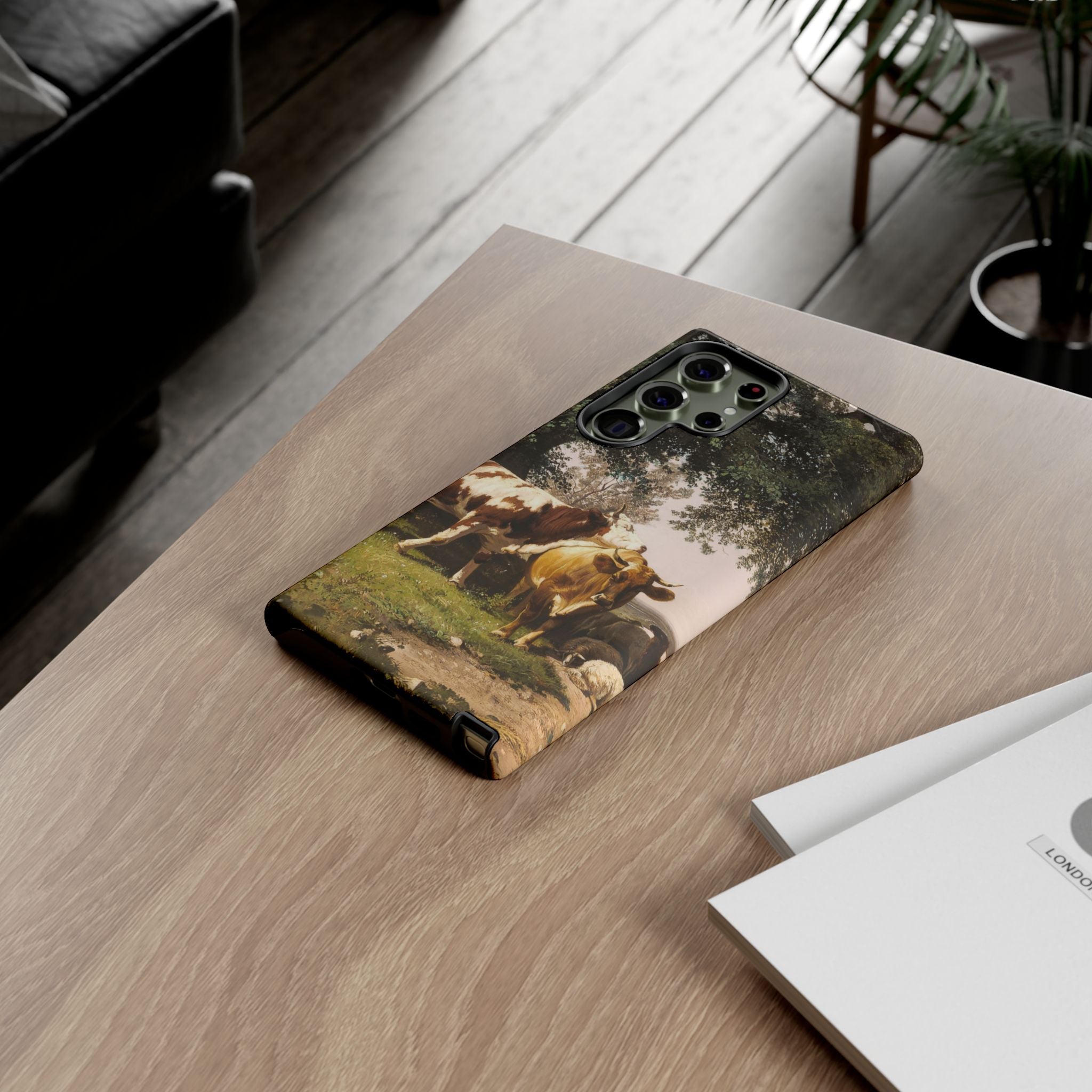 Herd under Trees by Ivan Ivanovich Shishkin - Samsung Tough Case