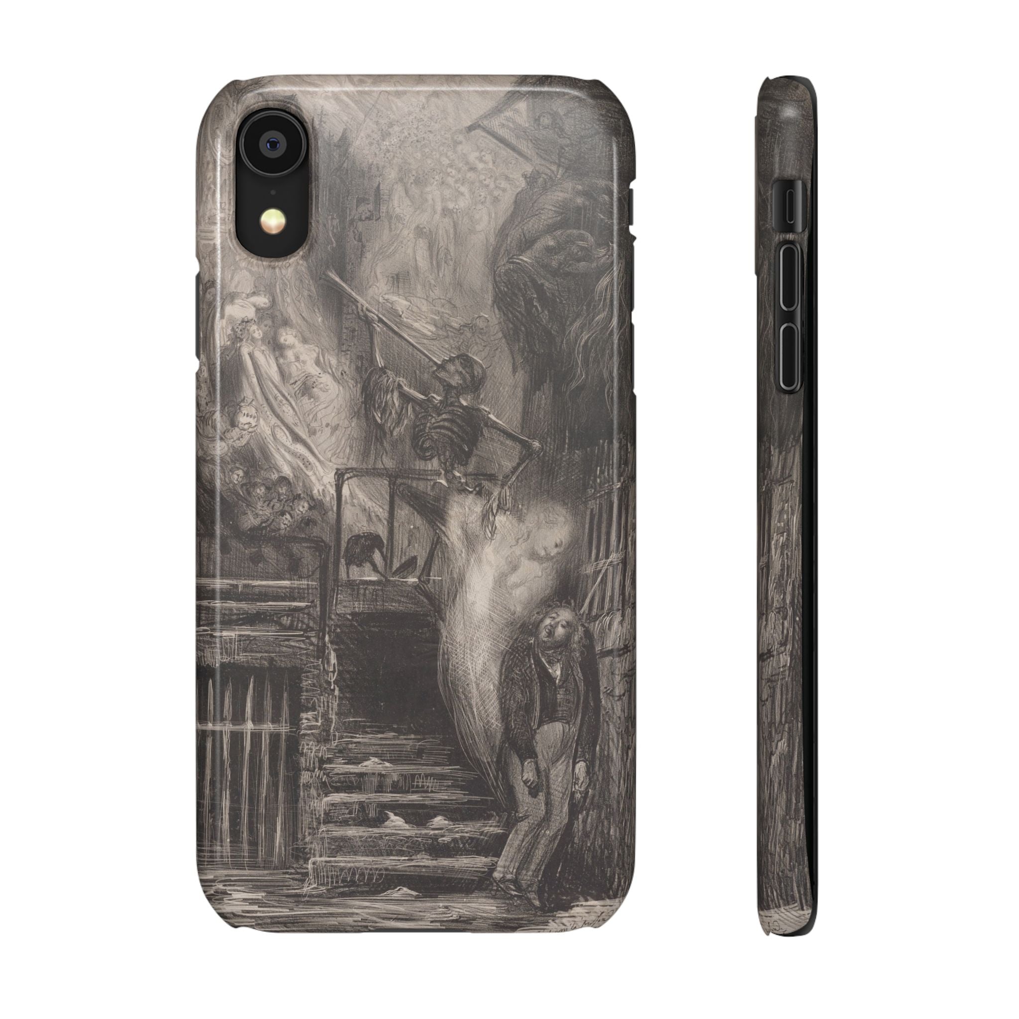 La Rue de la Vieille Lanterne (The Suicide of Gérard de Nerval) by Gustave Doré - iPhone Slim Case