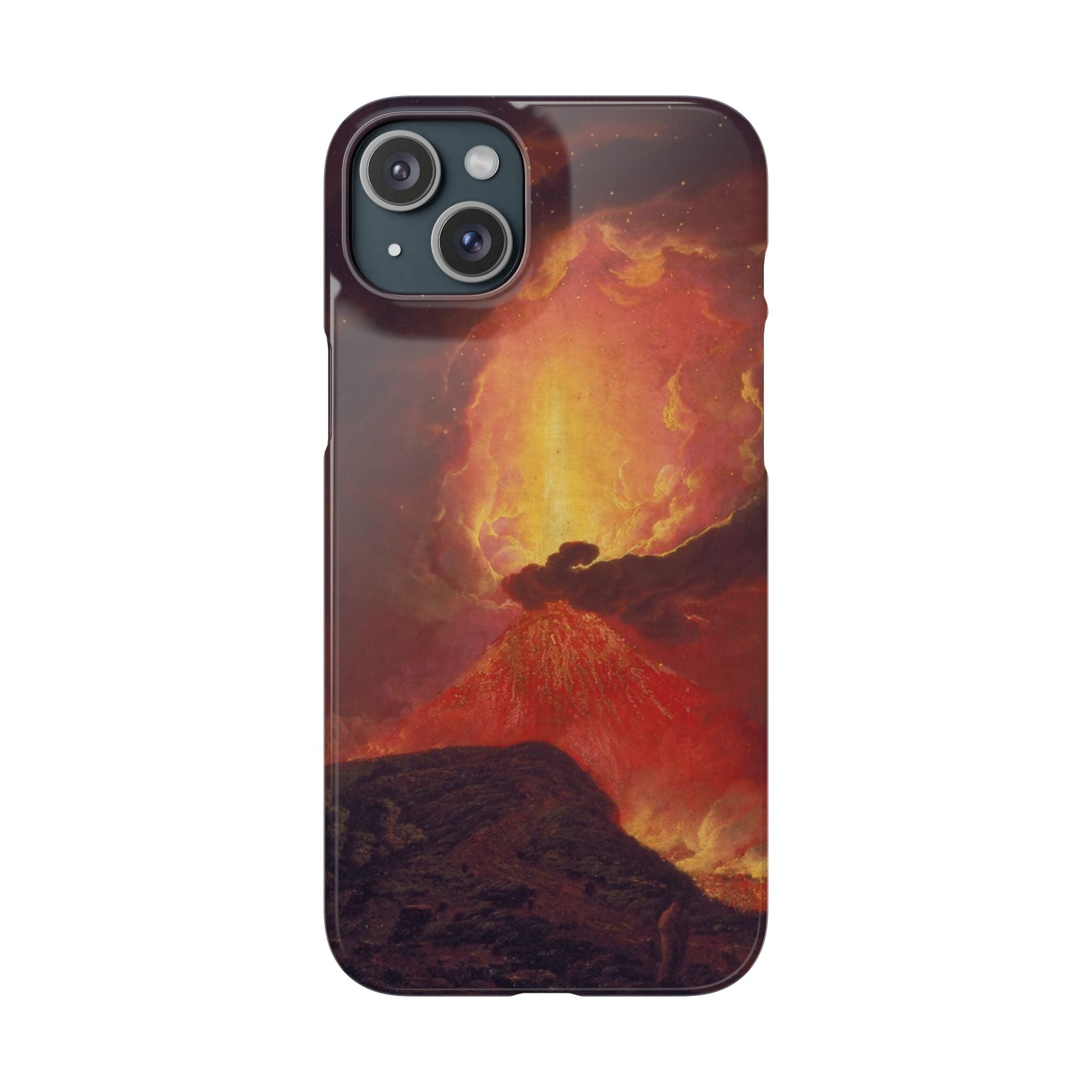 Vesuvius in Eruption by Joseph Wright of Derby - iPhone Slim Case