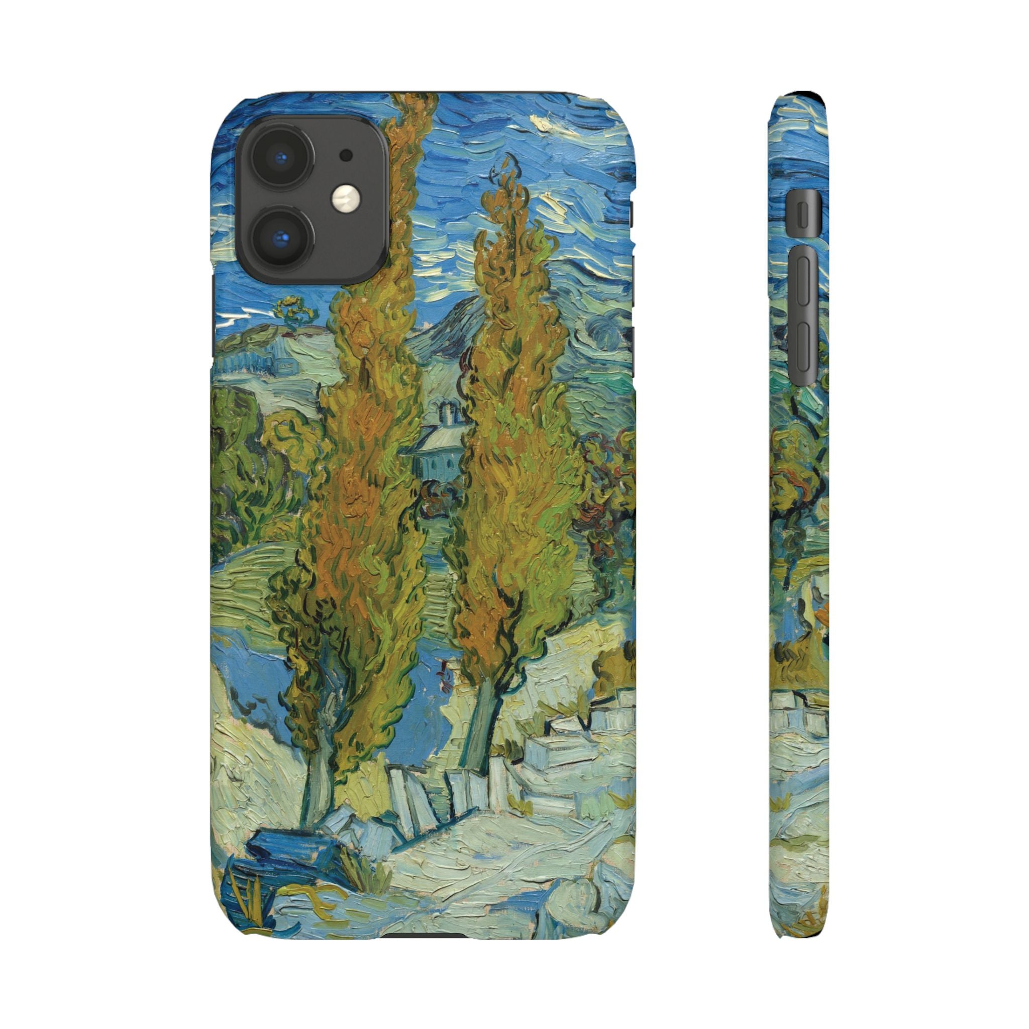 Two Poplars in the Alpilles near Saint-Rémy by Vincent van Gogh - iPhone Slim Case