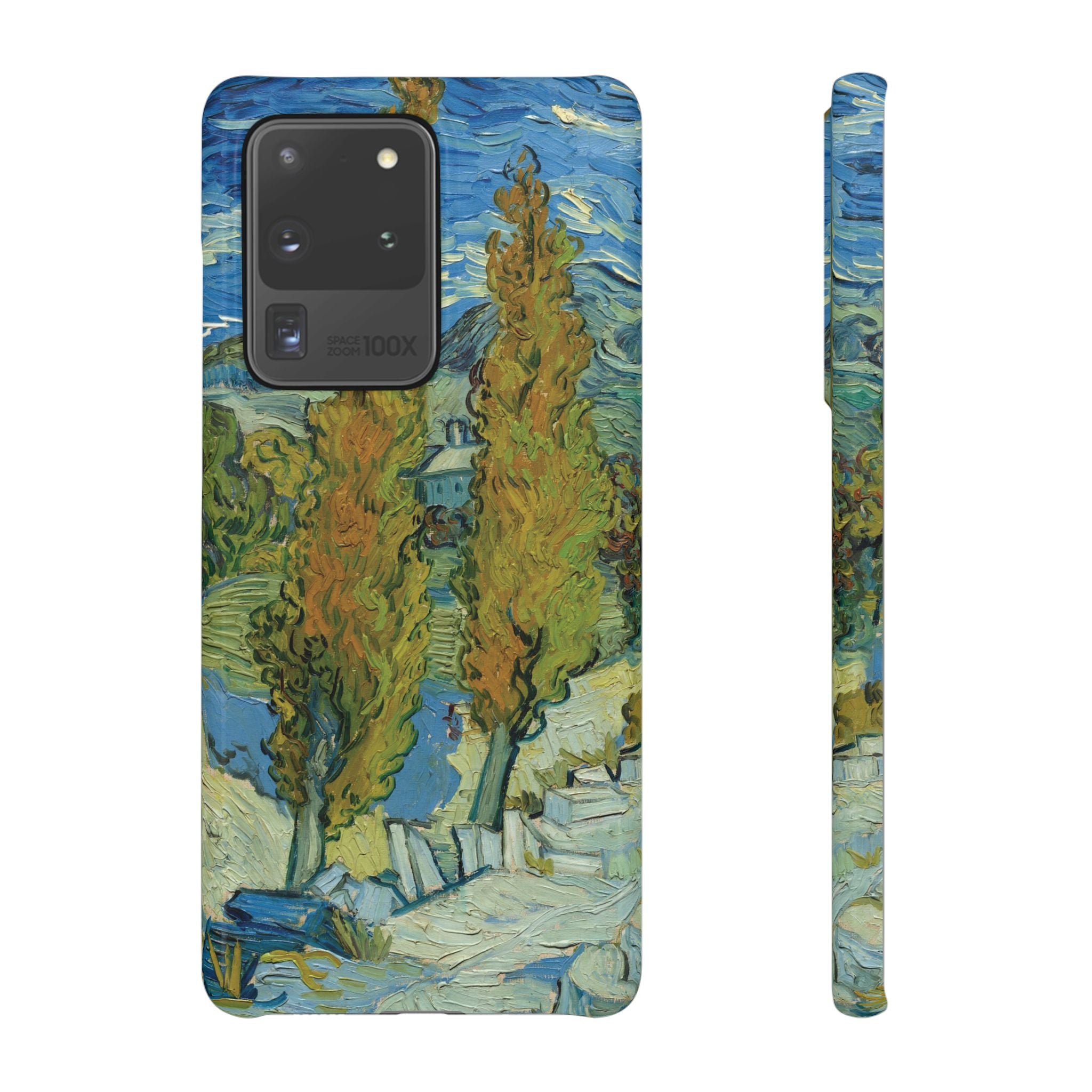 Two Poplars in the Alpilles near Saint-Rémy by Vincent van Gogh - Samsung Slim Case