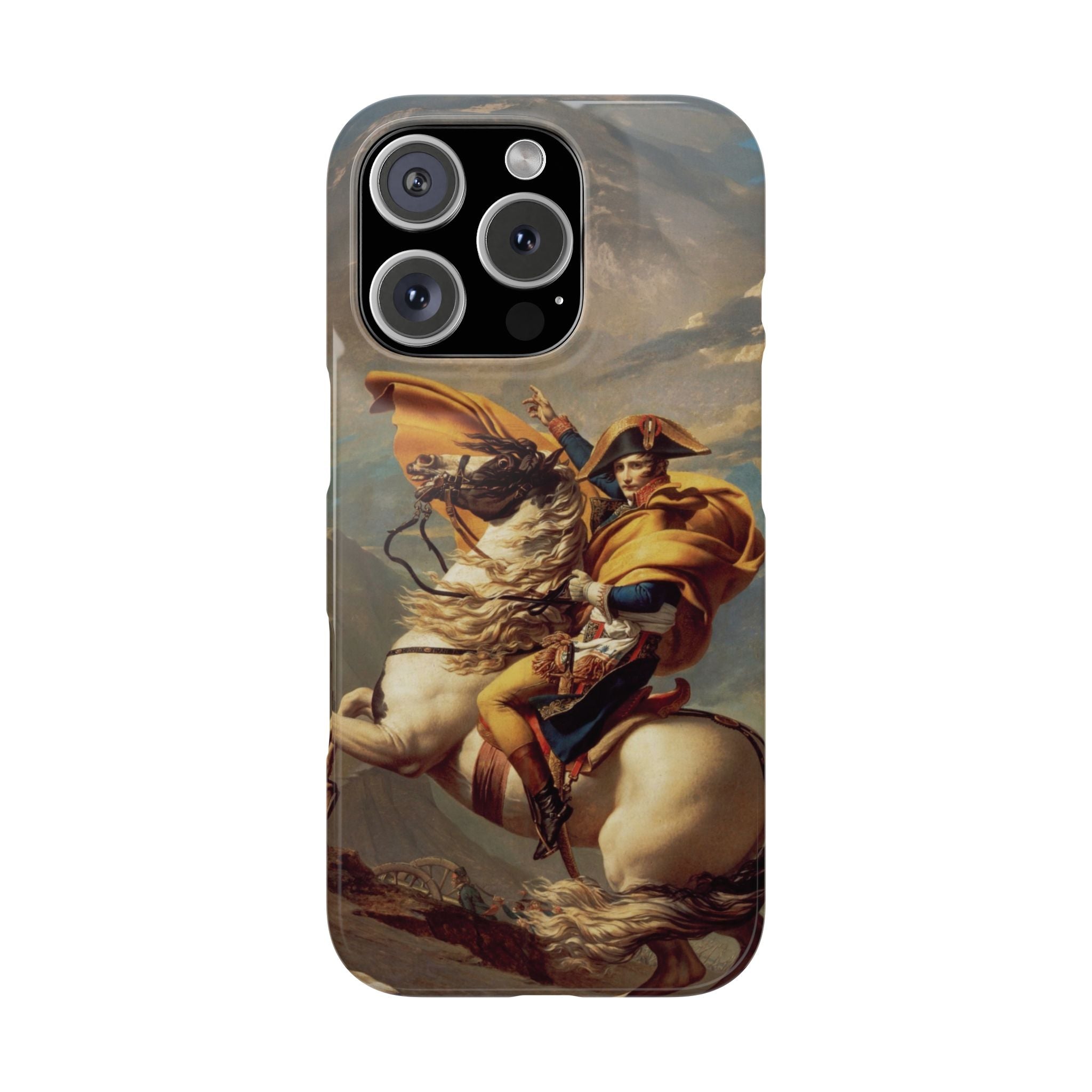 Napoleon at the Saint-Bernard Pass by Jacques-Louis David - iPhone Slim Case