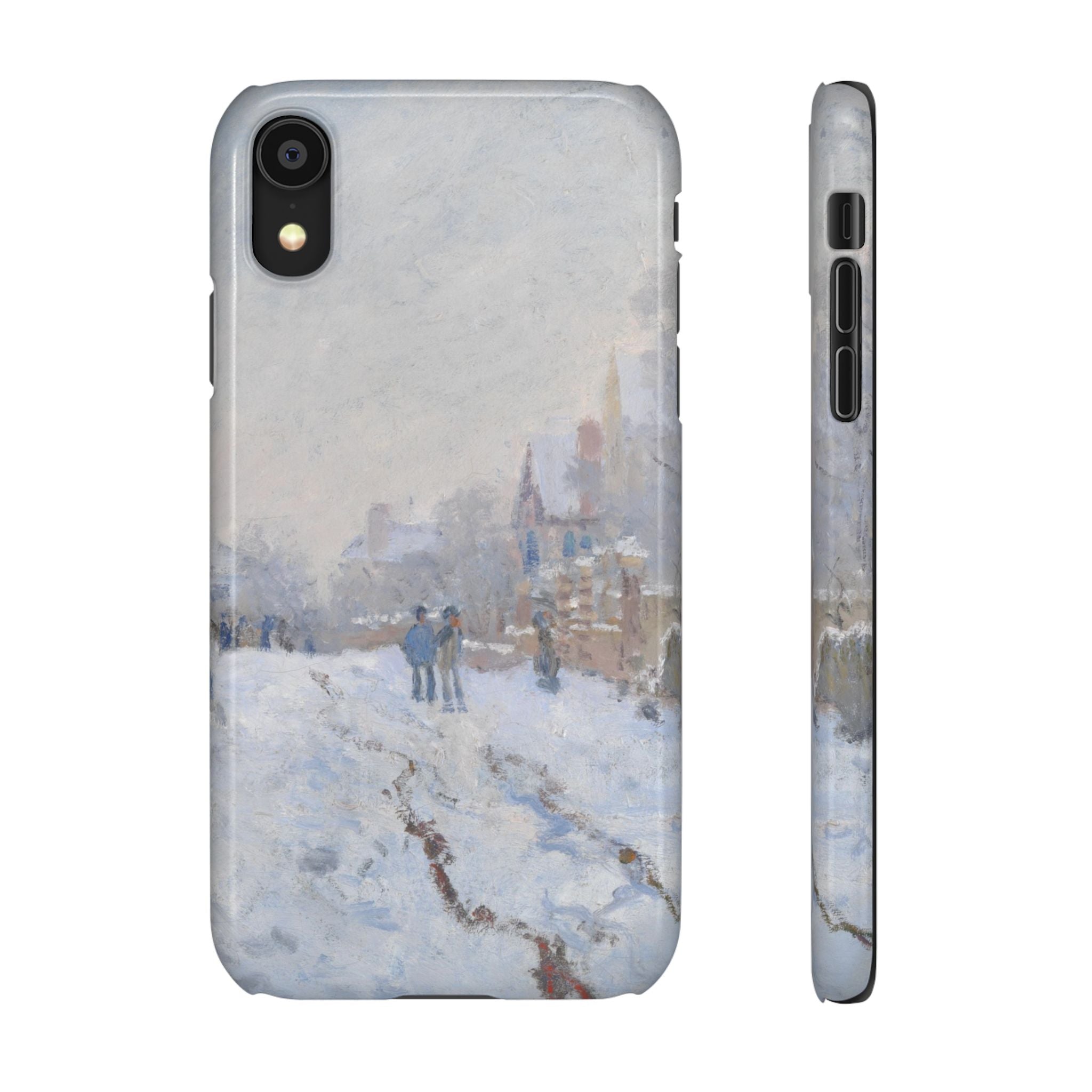 Snow Scene at Argenteuil by Claude Monet - iPhone Slim Case