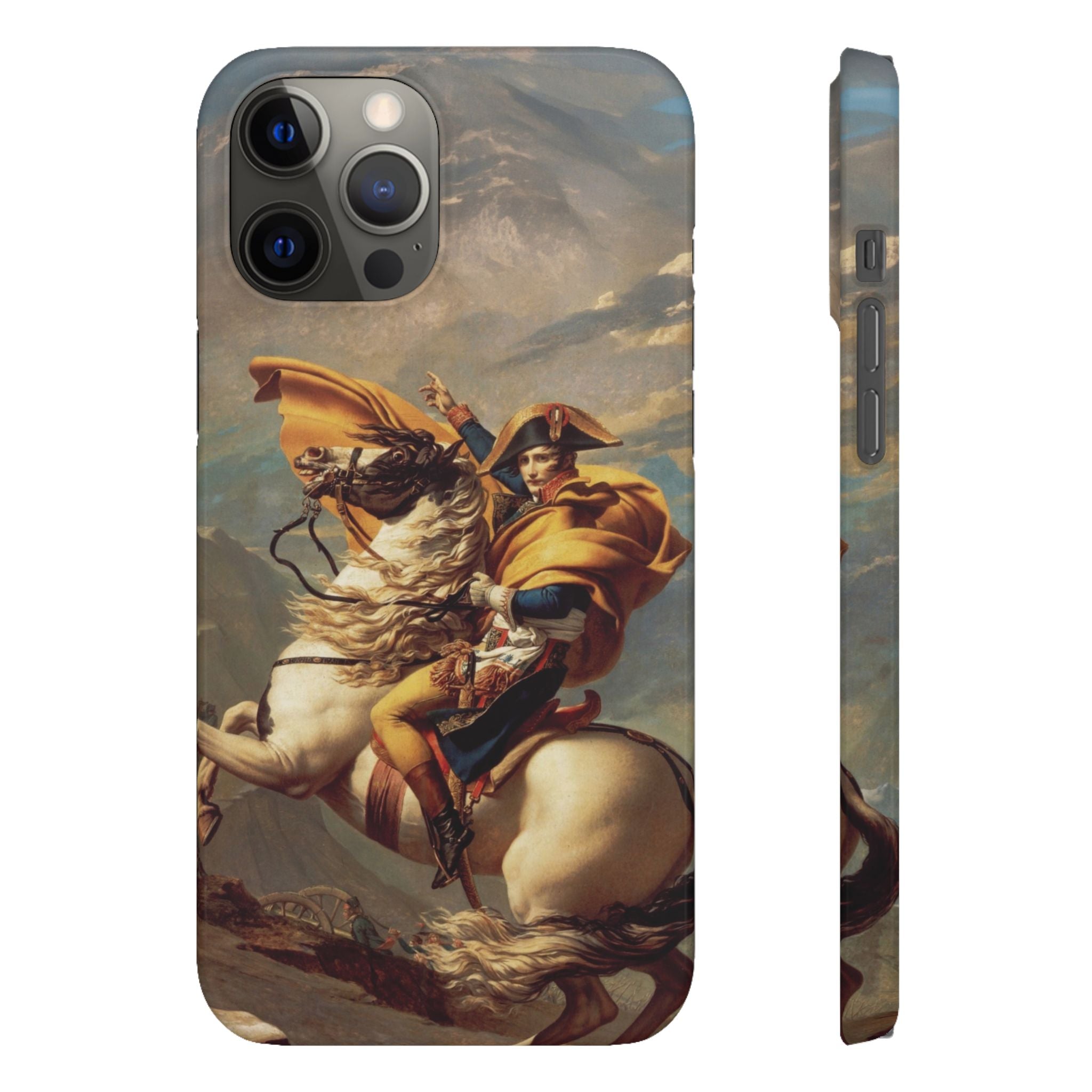 Napoleon at the Saint-Bernard Pass by Jacques-Louis David - iPhone Slim Case