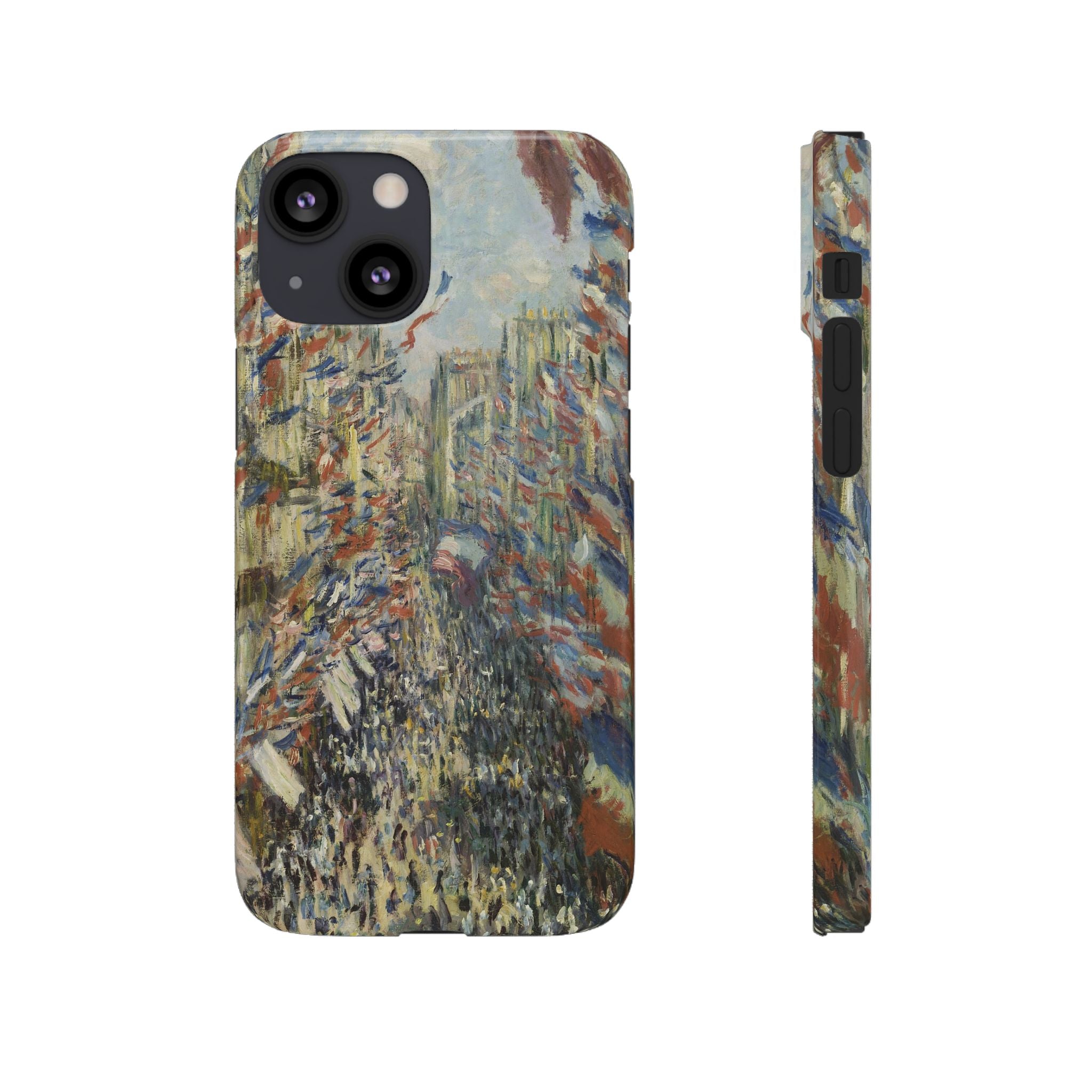 The Rue Montorgueil in Paris by Claude Monet - iPhone Slim Case