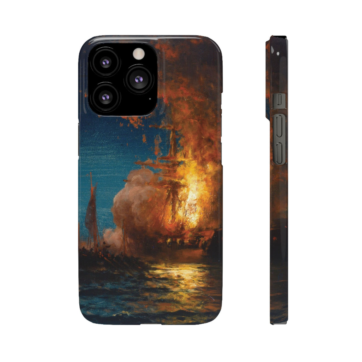 Burning of the Frigate Philadelphia in the Harbor of Tripoli by Edward Moran - iPhone Slim Case